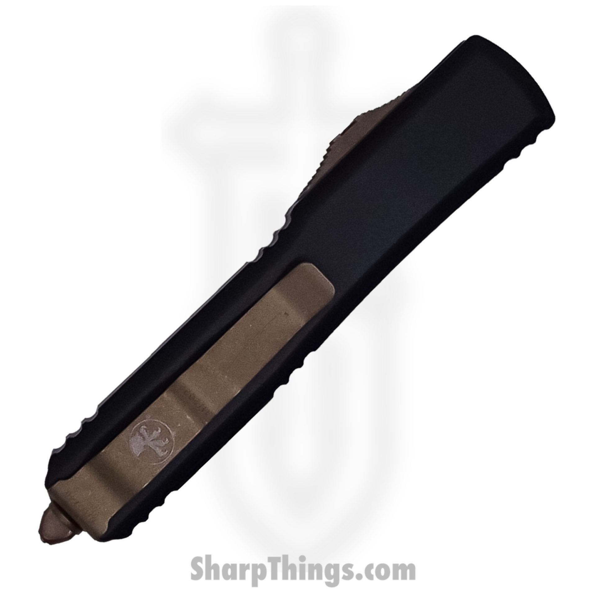 Microtech - 122-13MLS - Ultratech Signature Series Molon Labe - OTF Auto - Elmax, M390, 204P Bronze Apocalyptic Dagger - 6061-T6 Aluminum - Black/White - Image 7