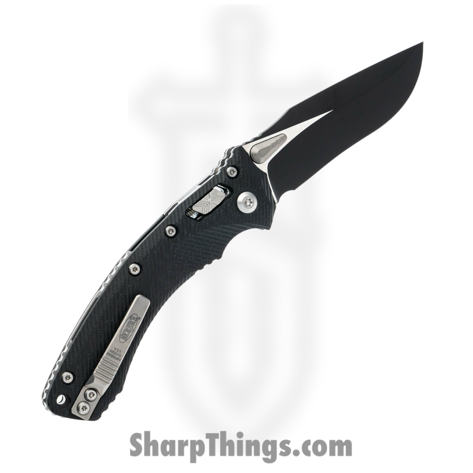 Microtech - 137RL-1FLGTBK - Amphibian - Folding Knife - M390MK Coated Drop Point - G10 - Black - Image 2