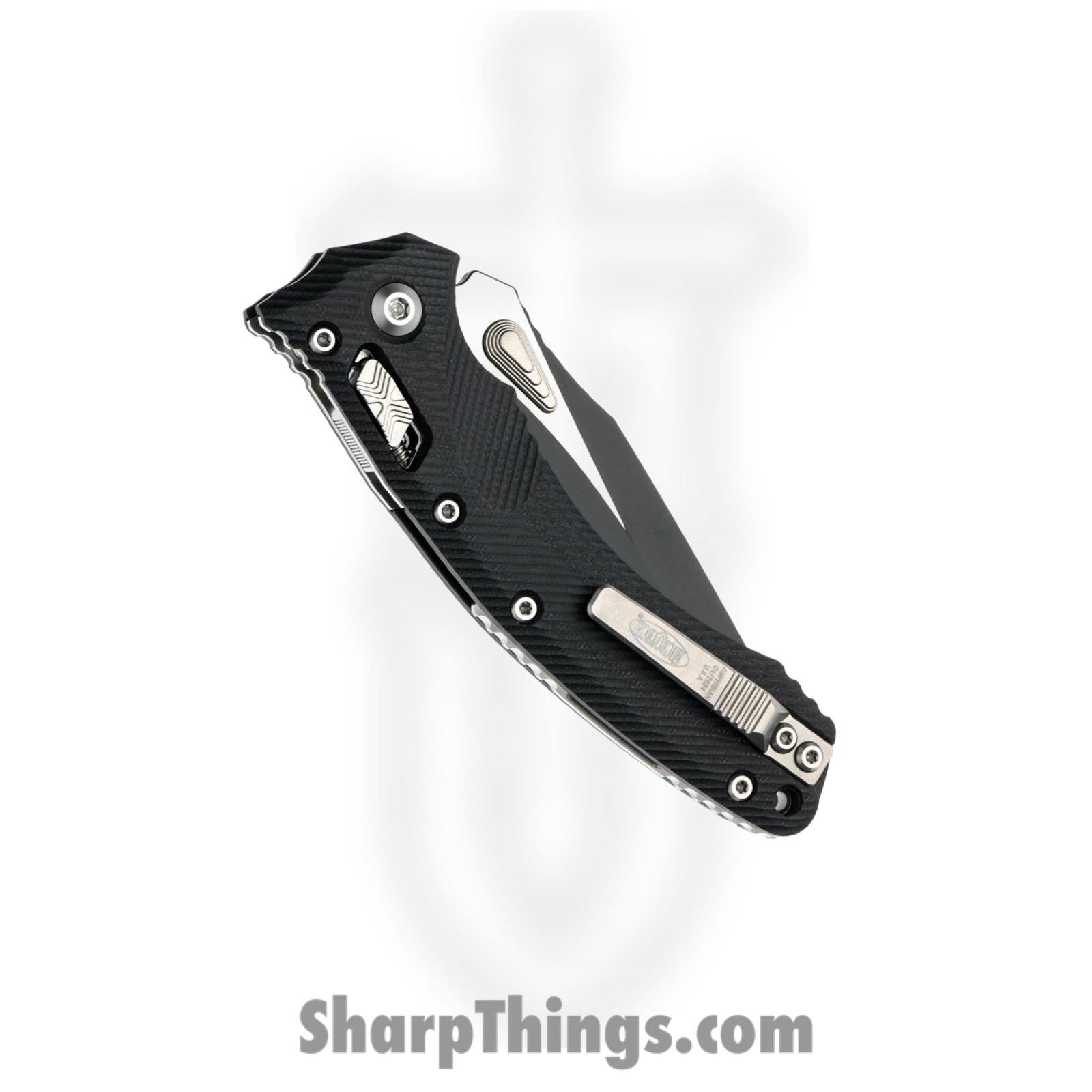 Microtech - 137RL-1FLGTBK - Amphibian - Folding Knife - M390MK Coated Drop Point - G10 - Black - Image 4