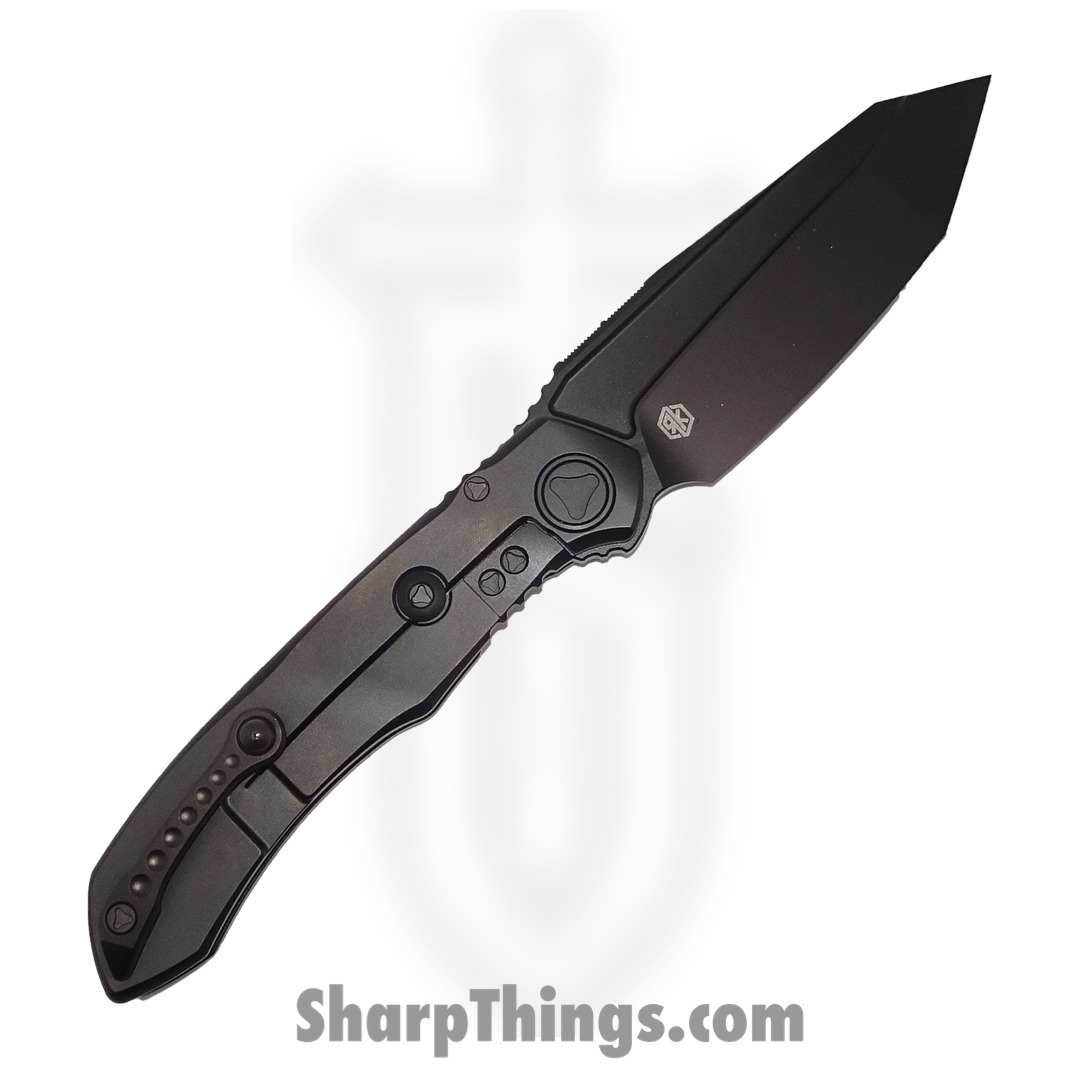 Microtech - 191C-1DLCTCFITI - Anax - Folding Knife - M390 DLC Tanto - Titanium/CF Inlay - Black - Image 7