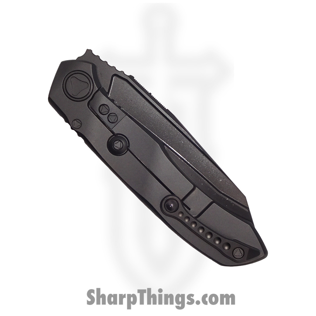Microtech - 191C-1DLCTCFITI - Anax - Folding Knife - M390 DLC Tanto - Titanium/CF Inlay - Black - Image 9