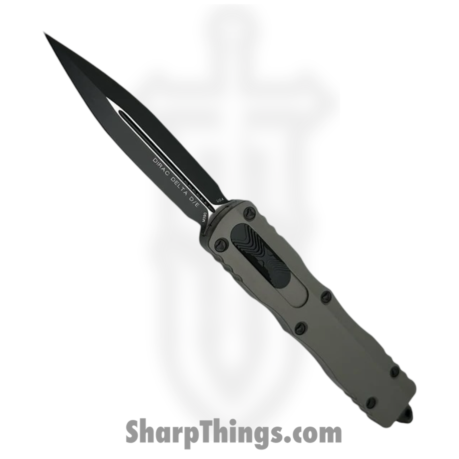 Microtech - 227-1NC - Dirac Delta - OTF Auto - M390 Coated Dagger - 6061-T6 Aluminum - Natural