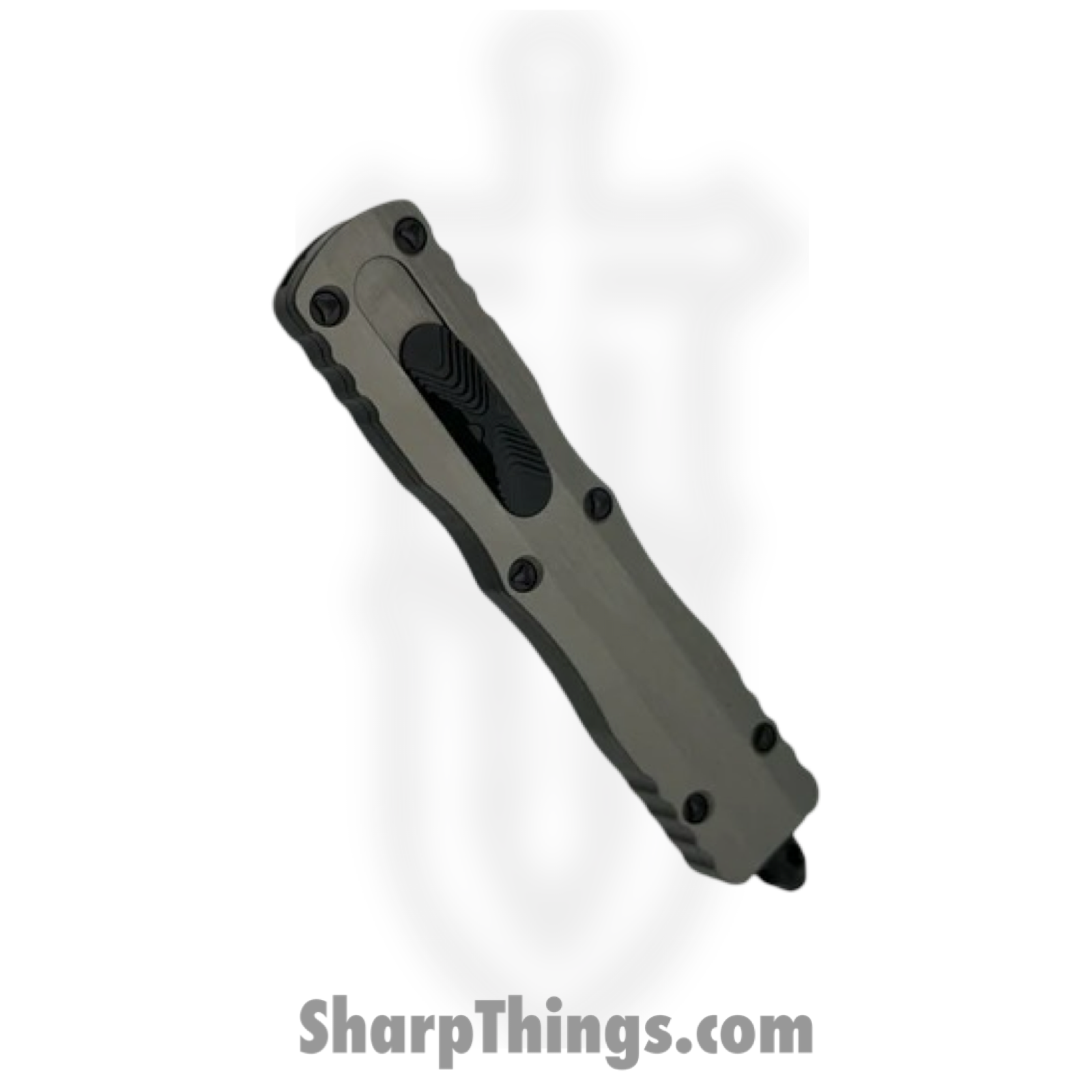 Microtech - 227-1NC - Dirac Delta - OTF Auto - M390 Coated Dagger - 6061-T6 Aluminum - Natural - Image 3