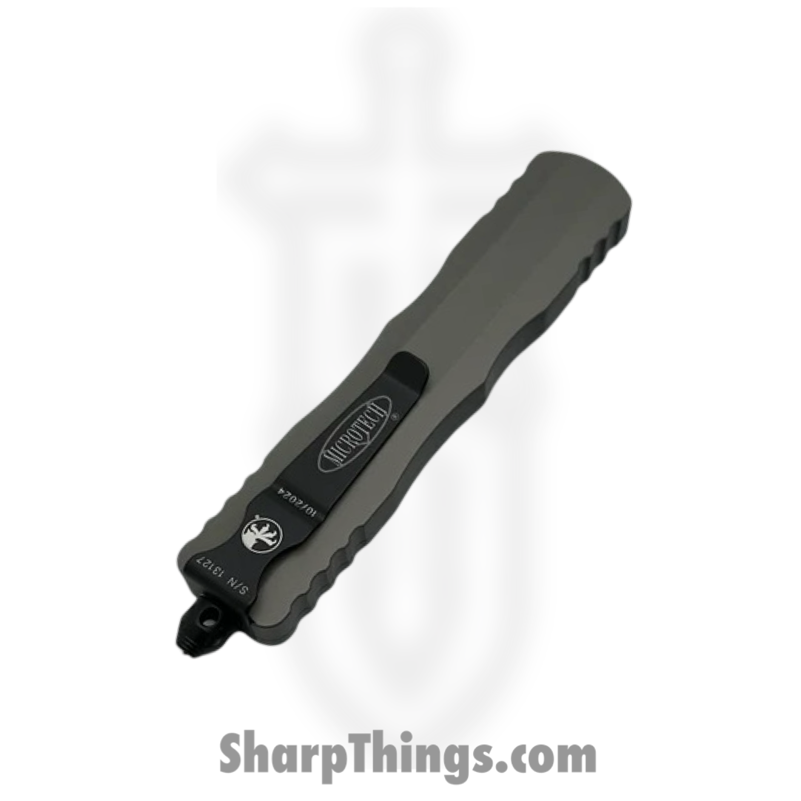 Microtech - 227-1NC - Dirac Delta - OTF Auto - M390 Coated Dagger - 6061-T6 Aluminum - Natural - Image 4