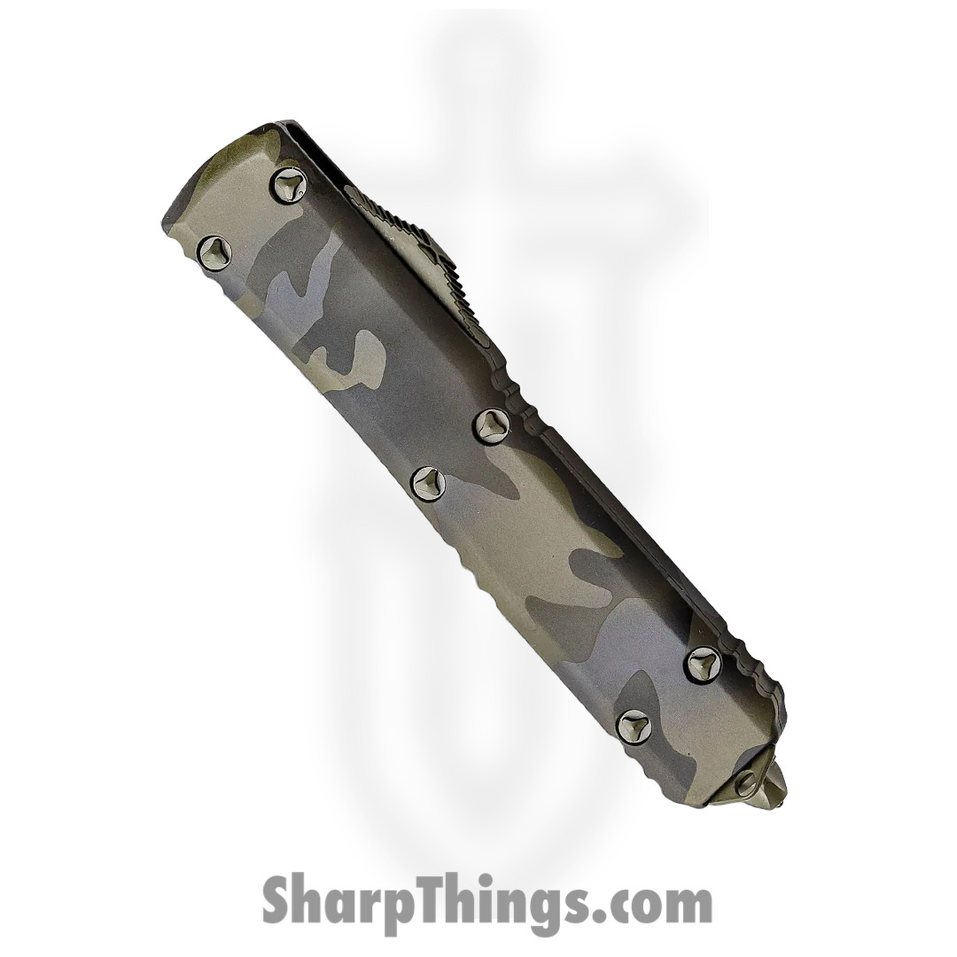 Microtech - 120-2OCS - Ultratech - OTF Auto - Elmax, M390, 204P Coated Bayonet - 6061-T6 Aluminum - Olive Camo - Image 10