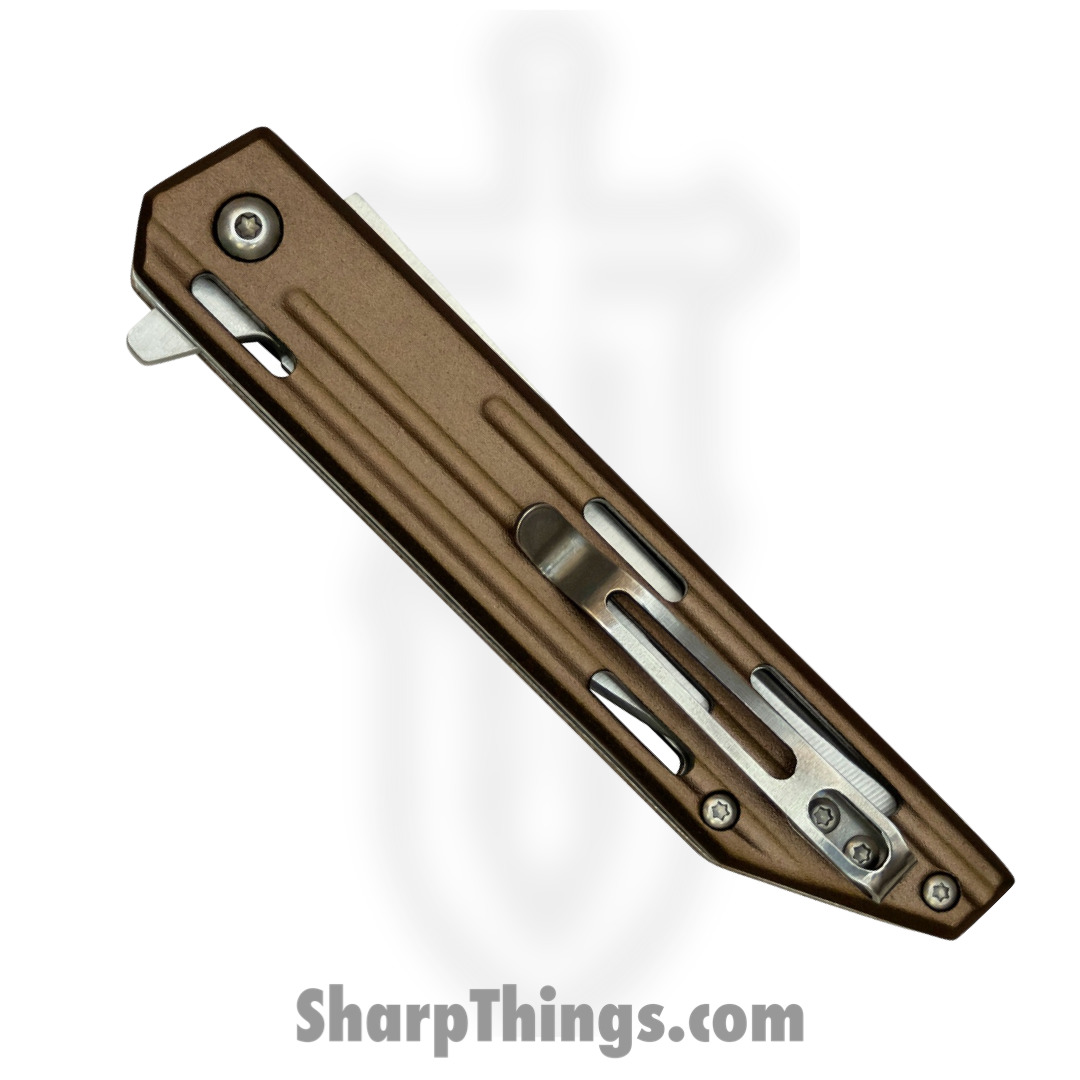 MTech Knives - MTA1200TN - Spring Assisted Linerlock - Folding Knife - 3Cr13 Satin Drop Point - Aluminum - Tan - Image 7