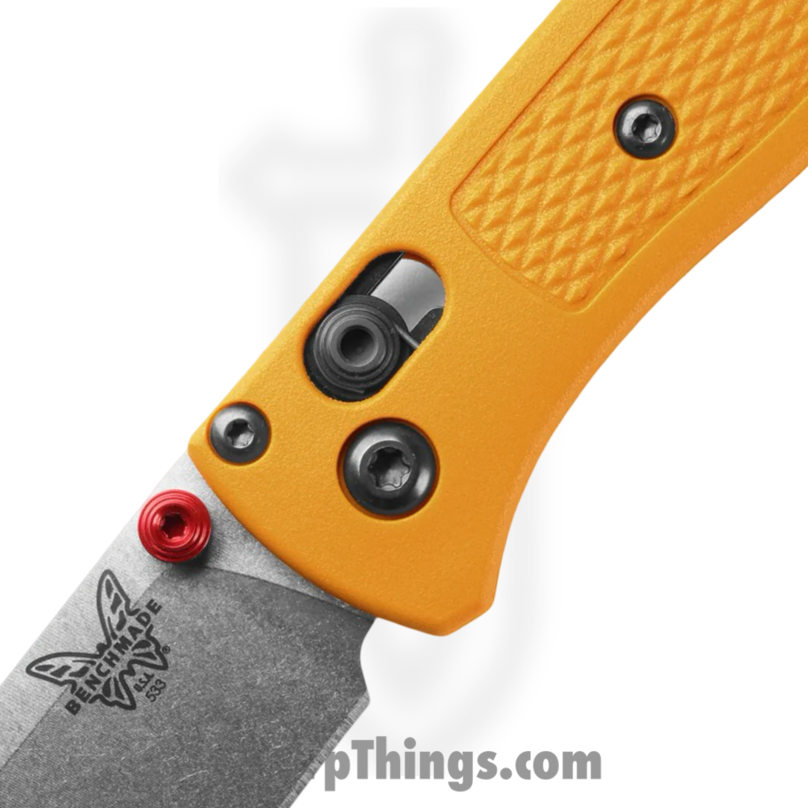 Benchmade - 533-08 - Mini Bugout - Folding Knife - CPM S30V Satin Drop Point - Grivory - Daybreak Yellow - Image 4