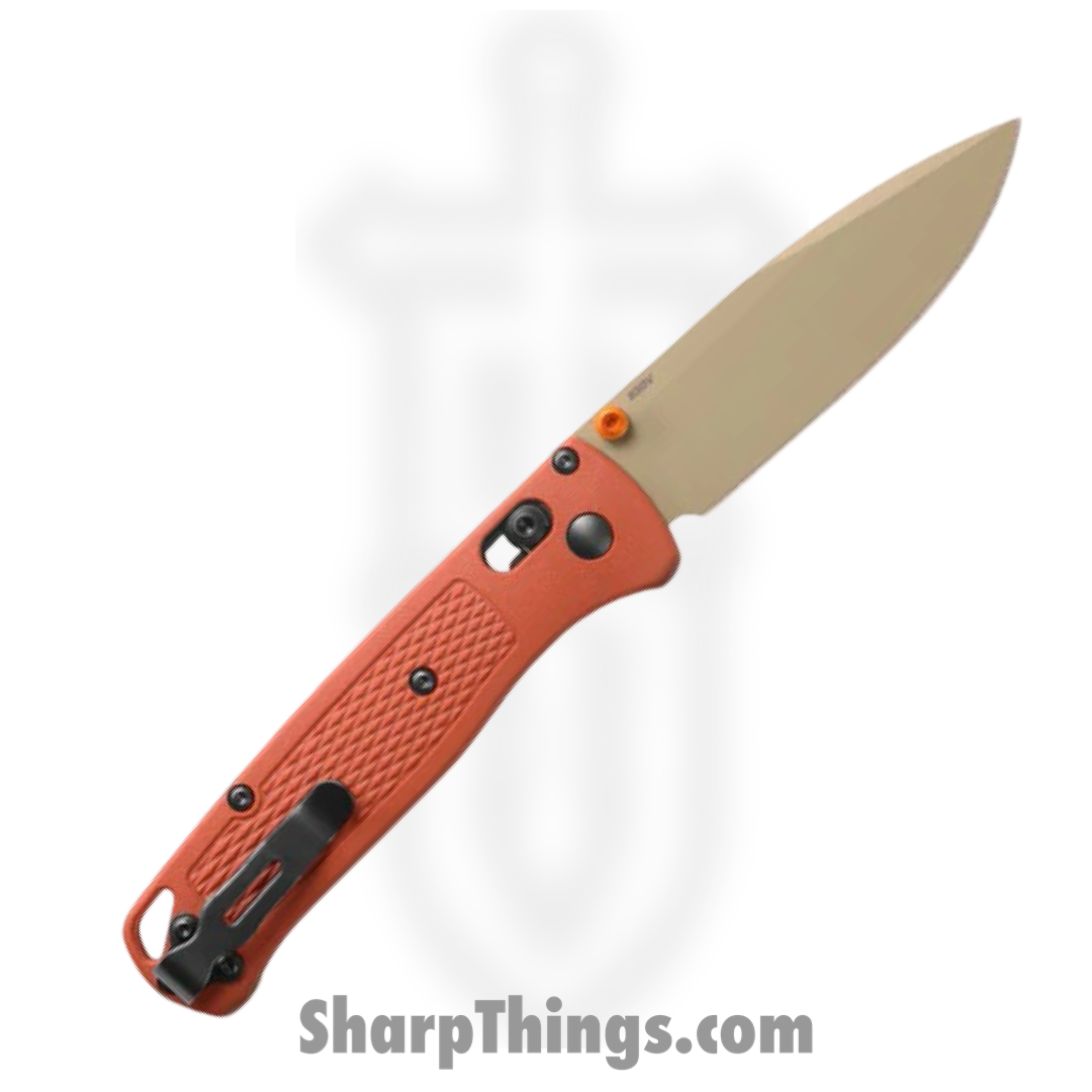 Benchmade - 535TN-10 - Bugout - Folding Knife - CPM S30V Coated Drop Point - Grivory - Rust Orange - Image 4