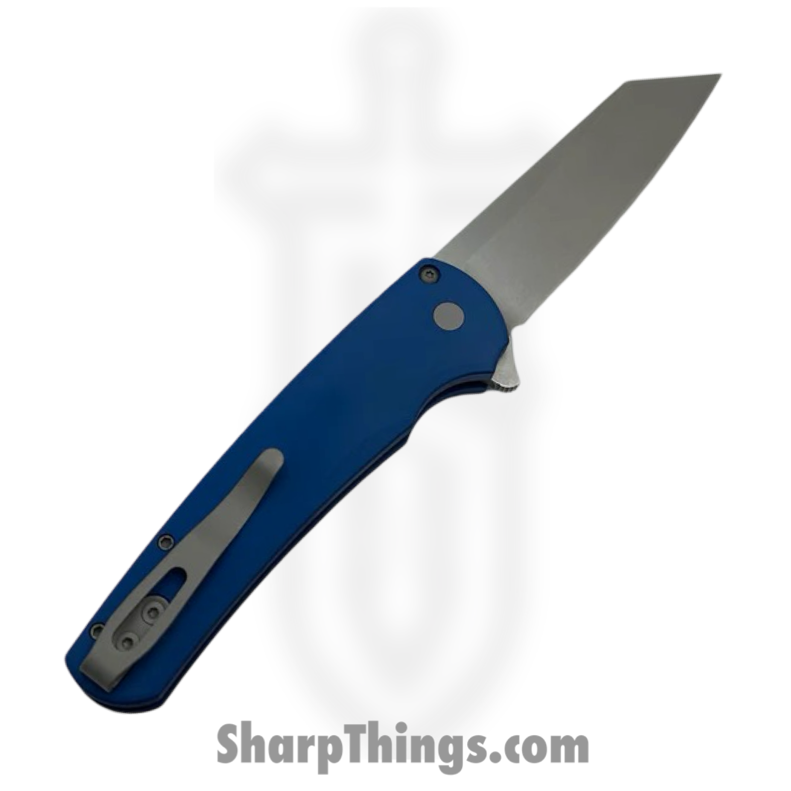 ProTech - 5401-Blue - Malibu - Folding Knife - CPM MagnaCut Stonewash Reverse Tanto - Aluminum - Blue - Image 2