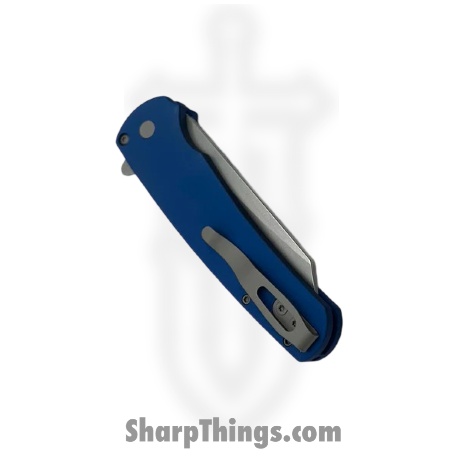 ProTech - 5401-Blue - Malibu - Folding Knife - CPM MagnaCut Stonewash Reverse Tanto - Aluminum - Blue - Image 4