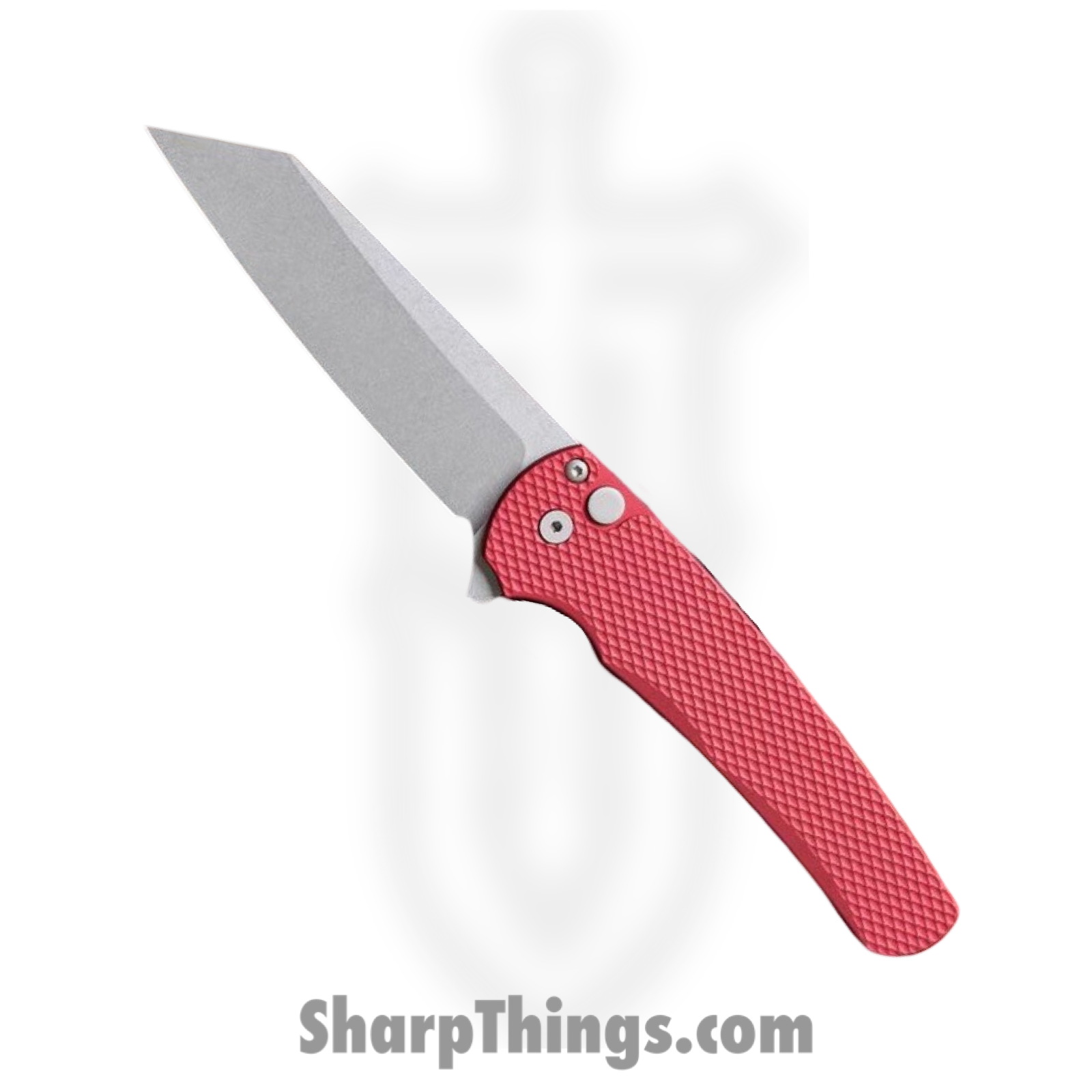 ProTech - 5405-Red - Malibu - Folding Knife - CPM MagnaCut Stonewash Reverse Tanto - Aluminum - Red