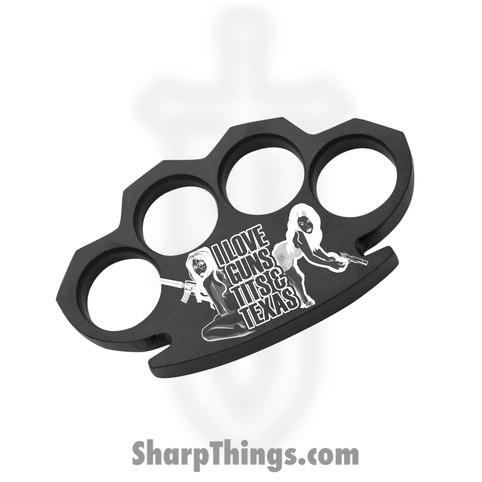 PTC - CI-300-BK-GTT - I Love Guns Texas Steam Punk Paper Weight - Steel - Black