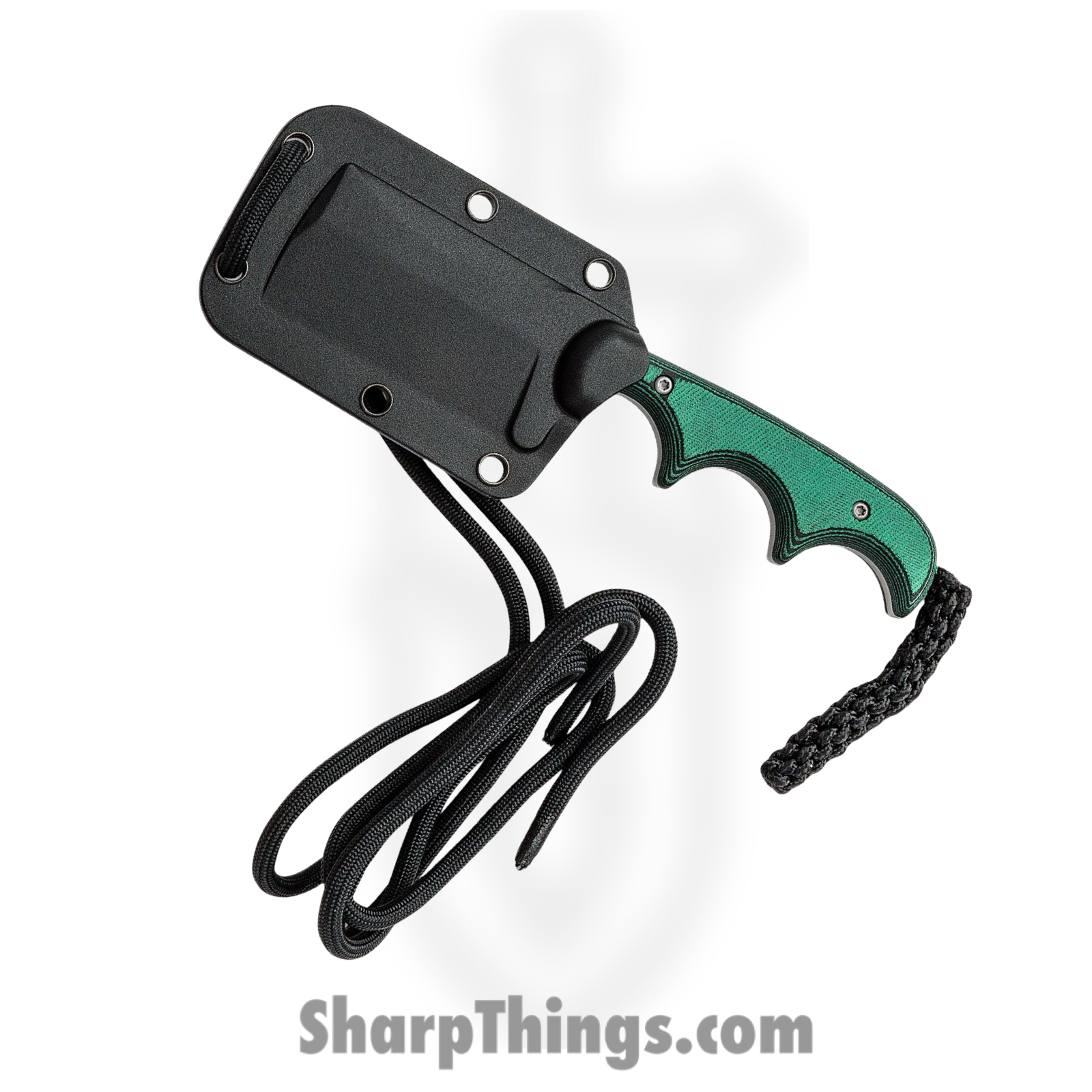 CRKT - 2383 - Minimalist Cleaver Neck Knife - Fixed Blade Knife - 5Cr15MoV Bead Blast Cleaver - Polished Resin Infused Fiber - Green - Image 8