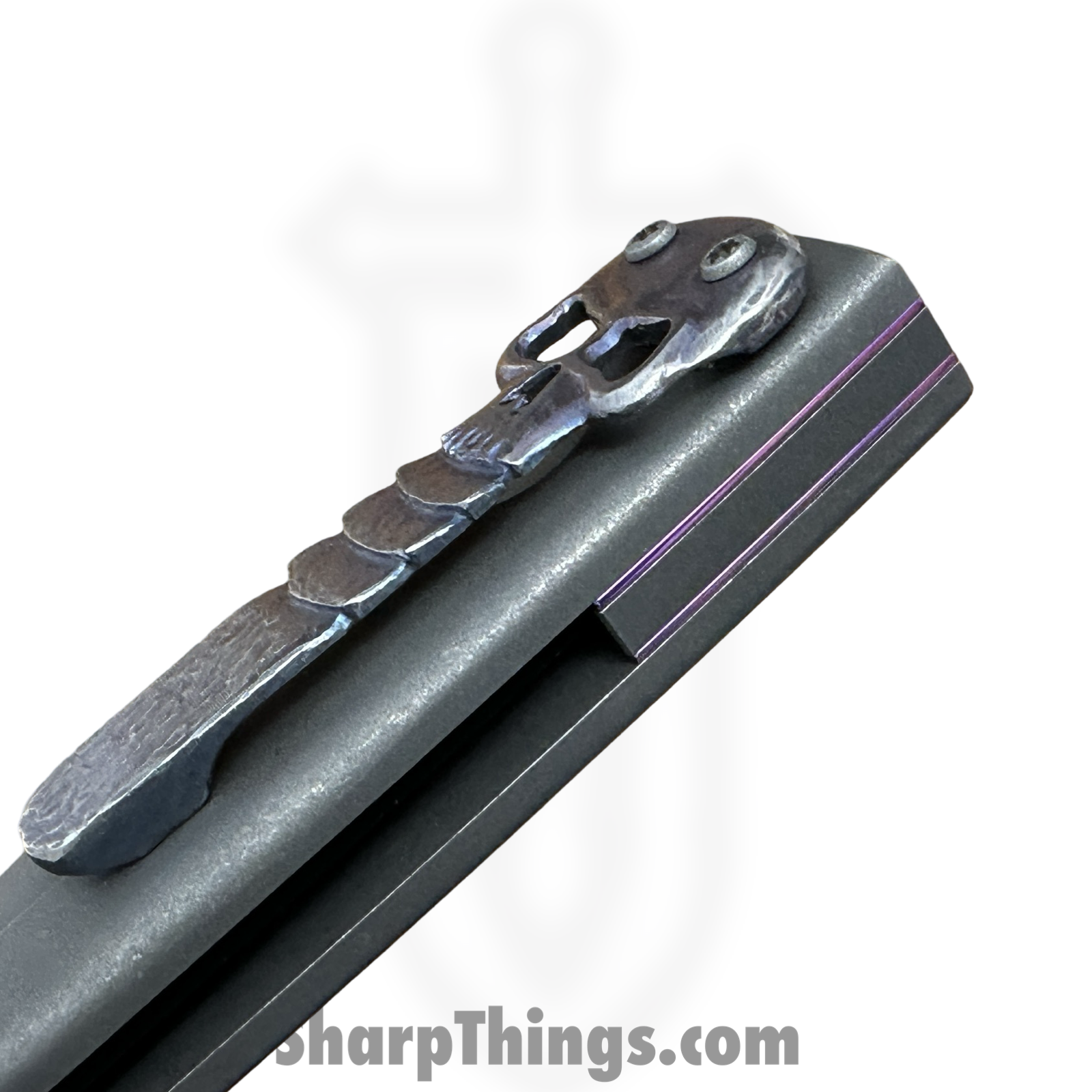 Chaves Custom - CC2014REND - Custom 1.5 Hybrid Rendencion Framelock - Folding Knife - CPM-3V Drop Point - Titanium Handle - Stonewash - Image 5