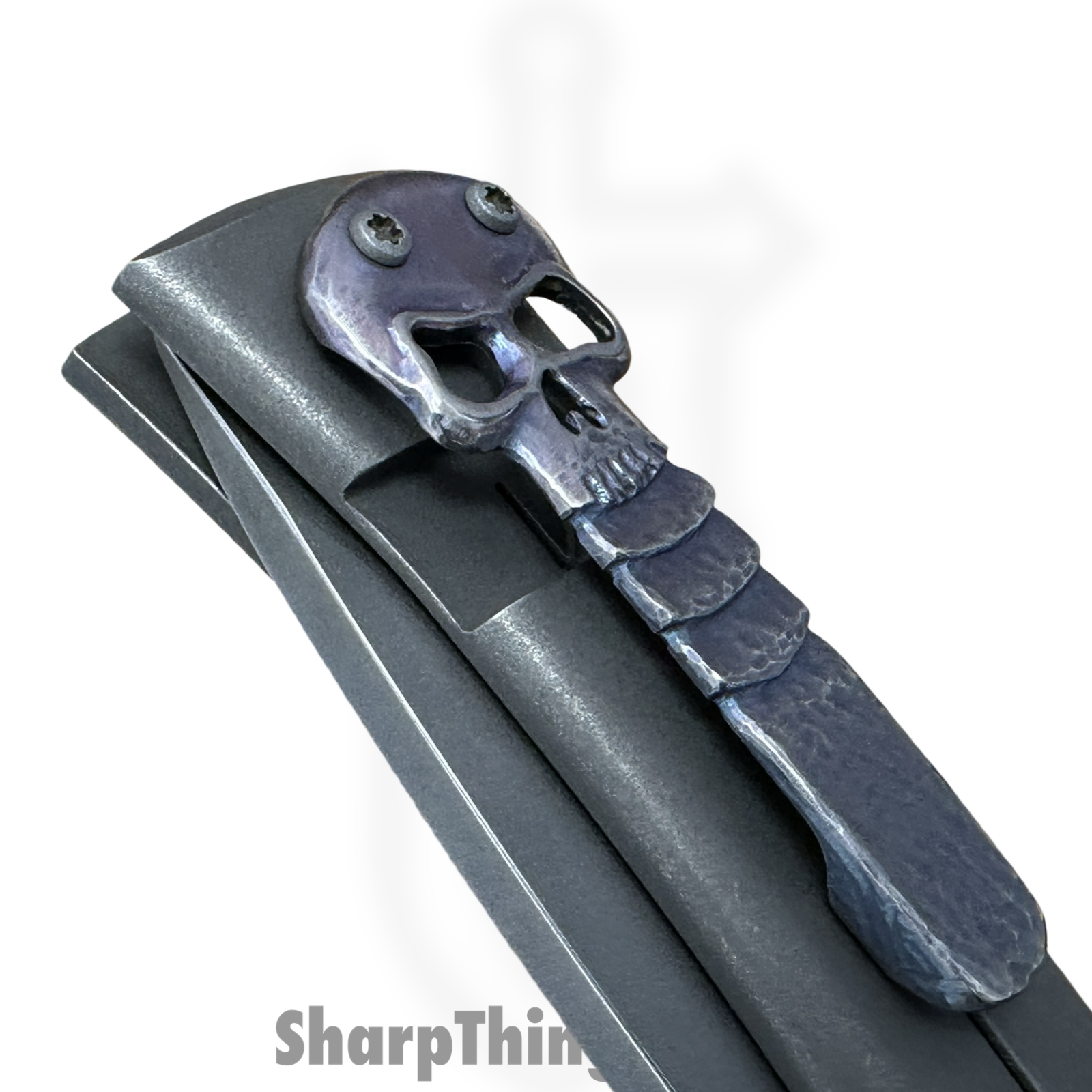 Chaves Custom - CC2014REND - Custom 1.5 Hybrid Rendencion Framelock - Folding Knife - CPM-3V Drop Point - Titanium Handle - Stonewash - Image 4