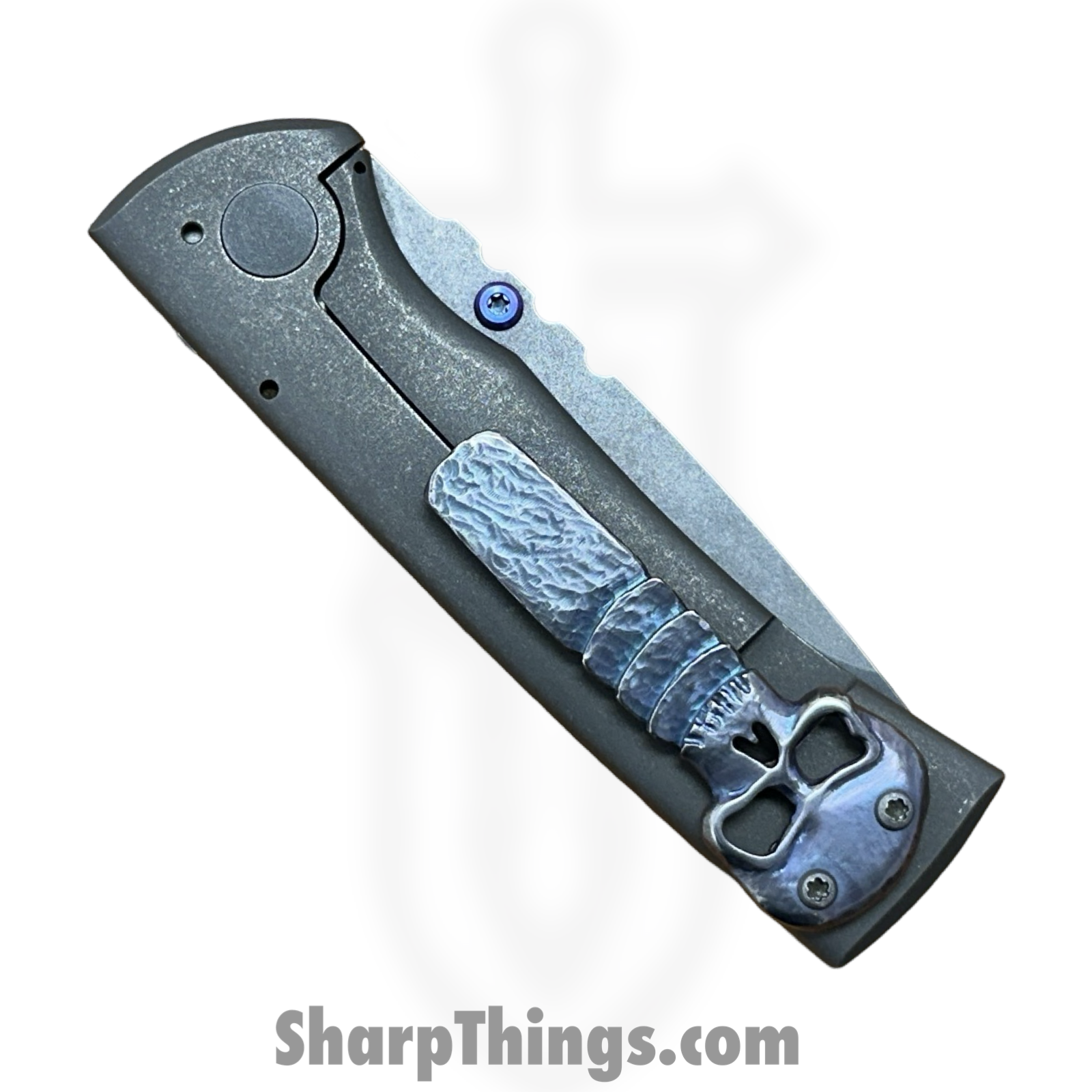 Chaves Custom - CC2014REND - Custom 1.5 Hybrid Rendencion Framelock - Folding Knife - CPM-3V Drop Point - Titanium Handle - Stonewash - Image 20