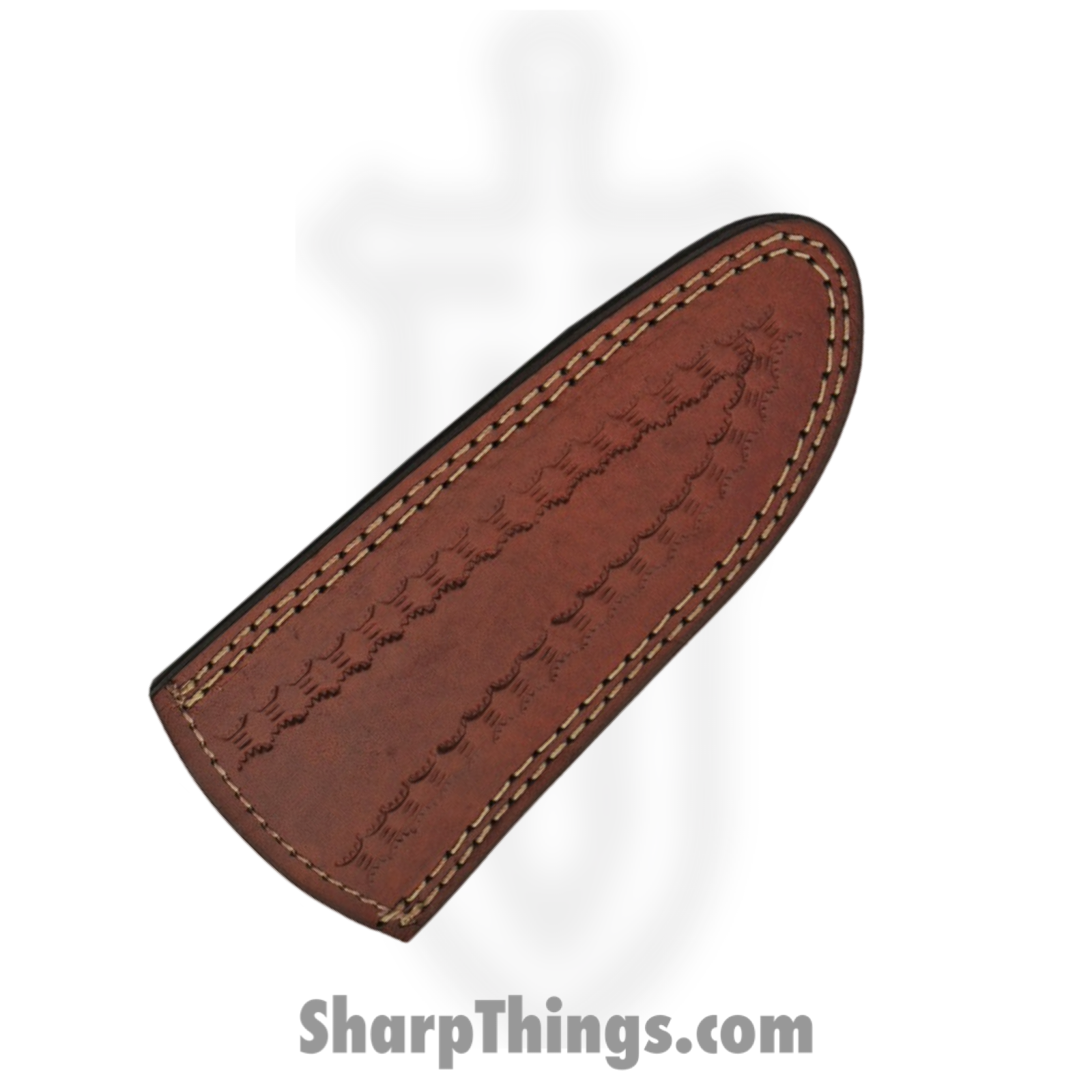 Damascus - DM1218 - Hunter - Fixed Blade Knife - Damascus Drop Point - Wood - Brown Orange - Image 2