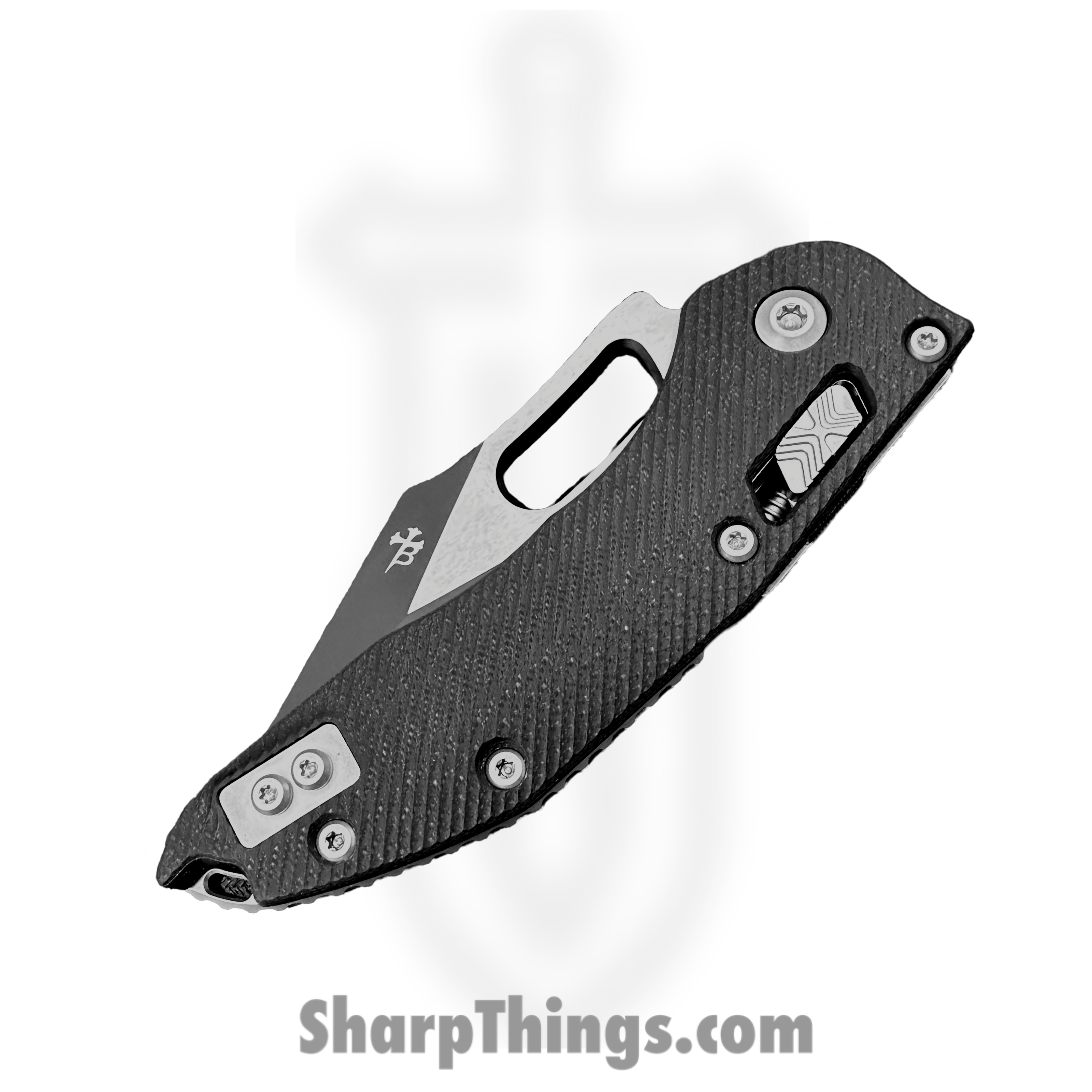 Microtech - 169RL-1FLGTBK - Stitch RAM-LOK - Folding Knife - M390MK Black Two ToneSpear Point - Fluted G10 - Black - Image 3