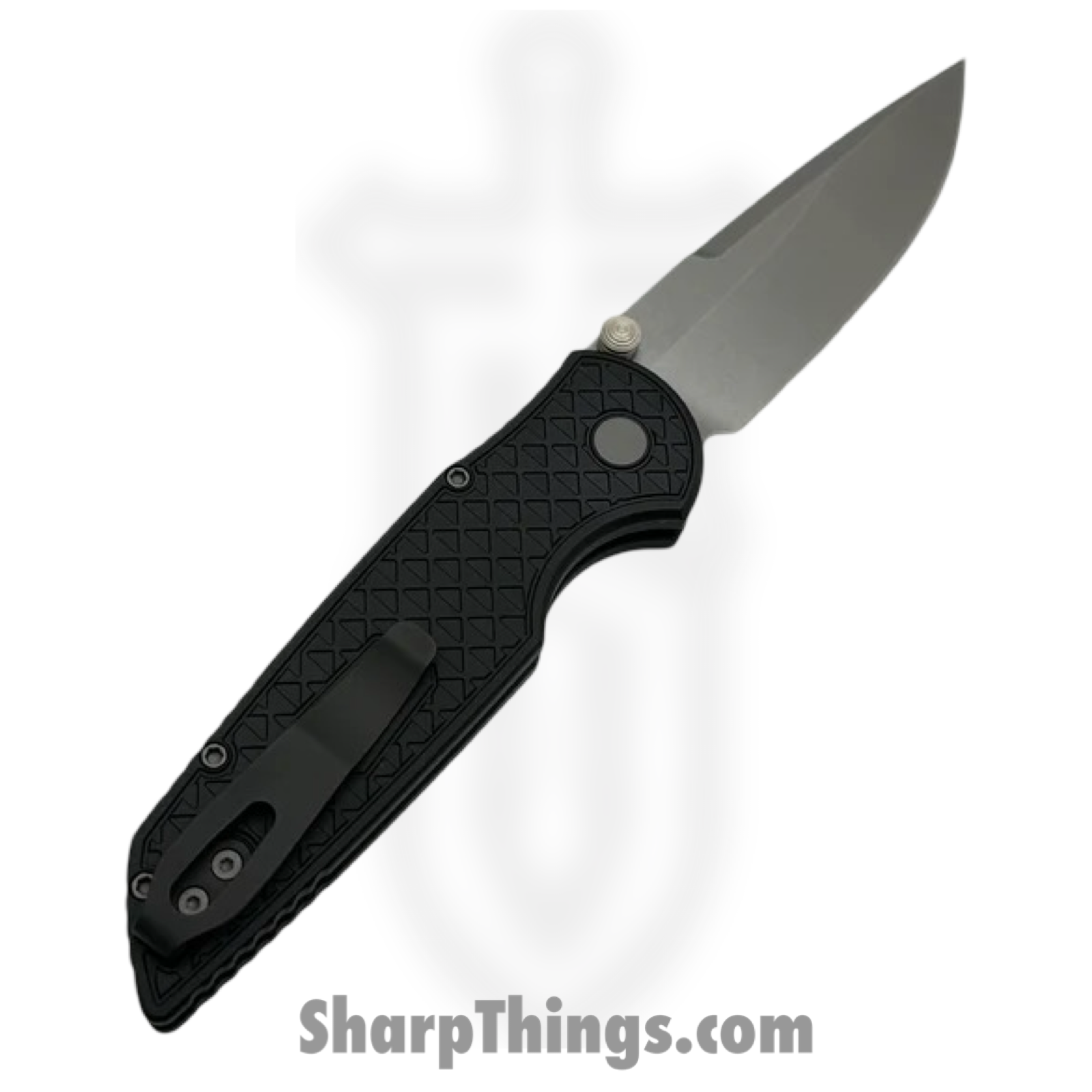 ProTech - INT105 - TR-3 Integrity - Folding Knife - S35VN Stonewash Drop Point - Relic Textured Aluminum - Black - Image 2