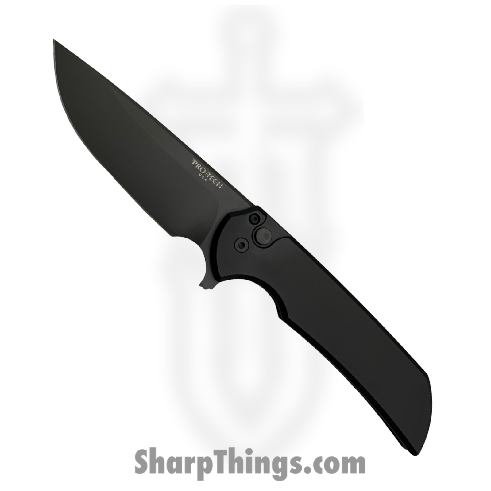 ProTech - MX103 - Mordax - Folding Knife - CPM MagnaCut Coated Drop Point - Aluminum - Black
