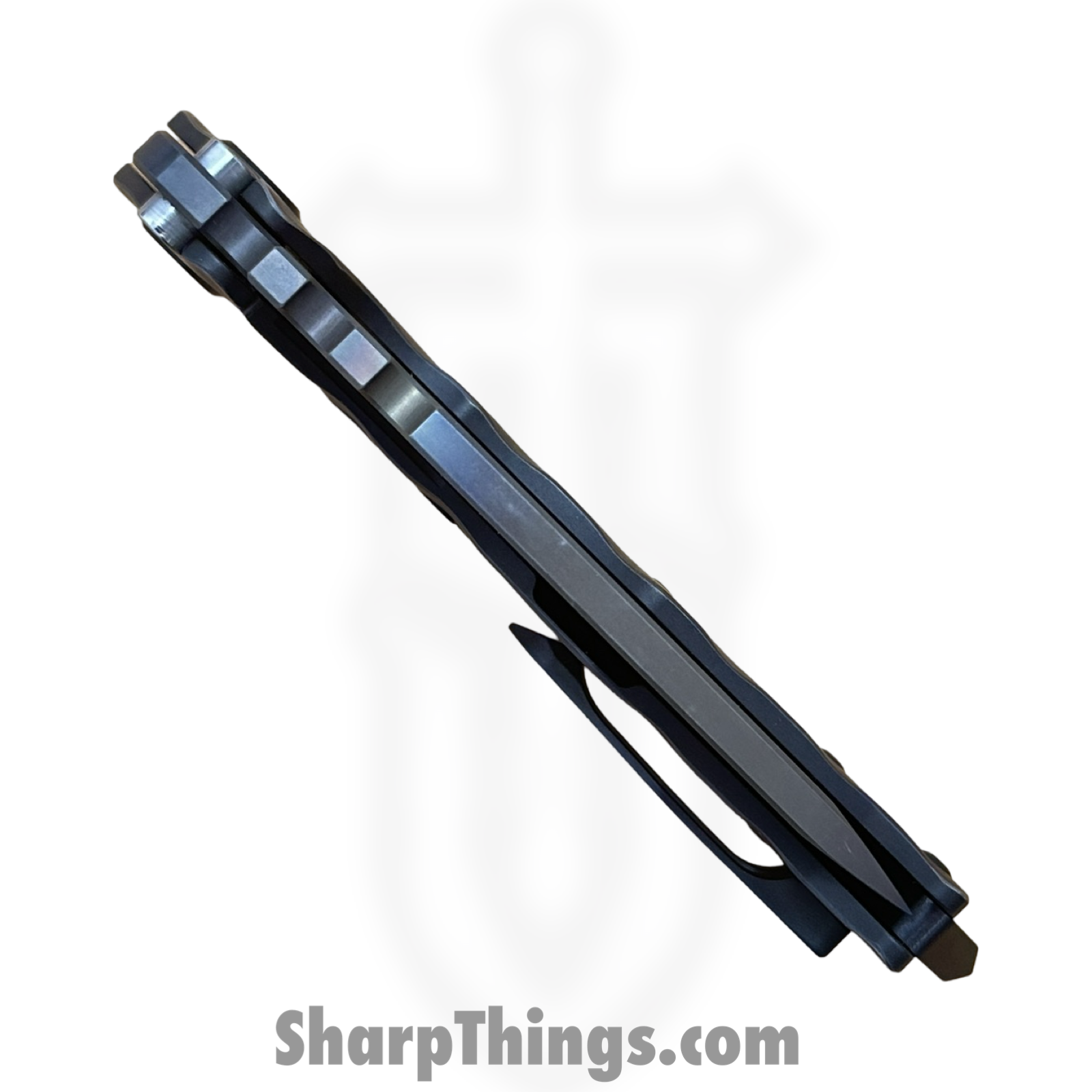 Medford Knife and Tool - MK0124VT-30PV-TPCF-BP - Prae "T" - Folding Knife - S45VN Vulcan Tanto - Titanium "Sand Dunes" - Black Flamed - Image 3