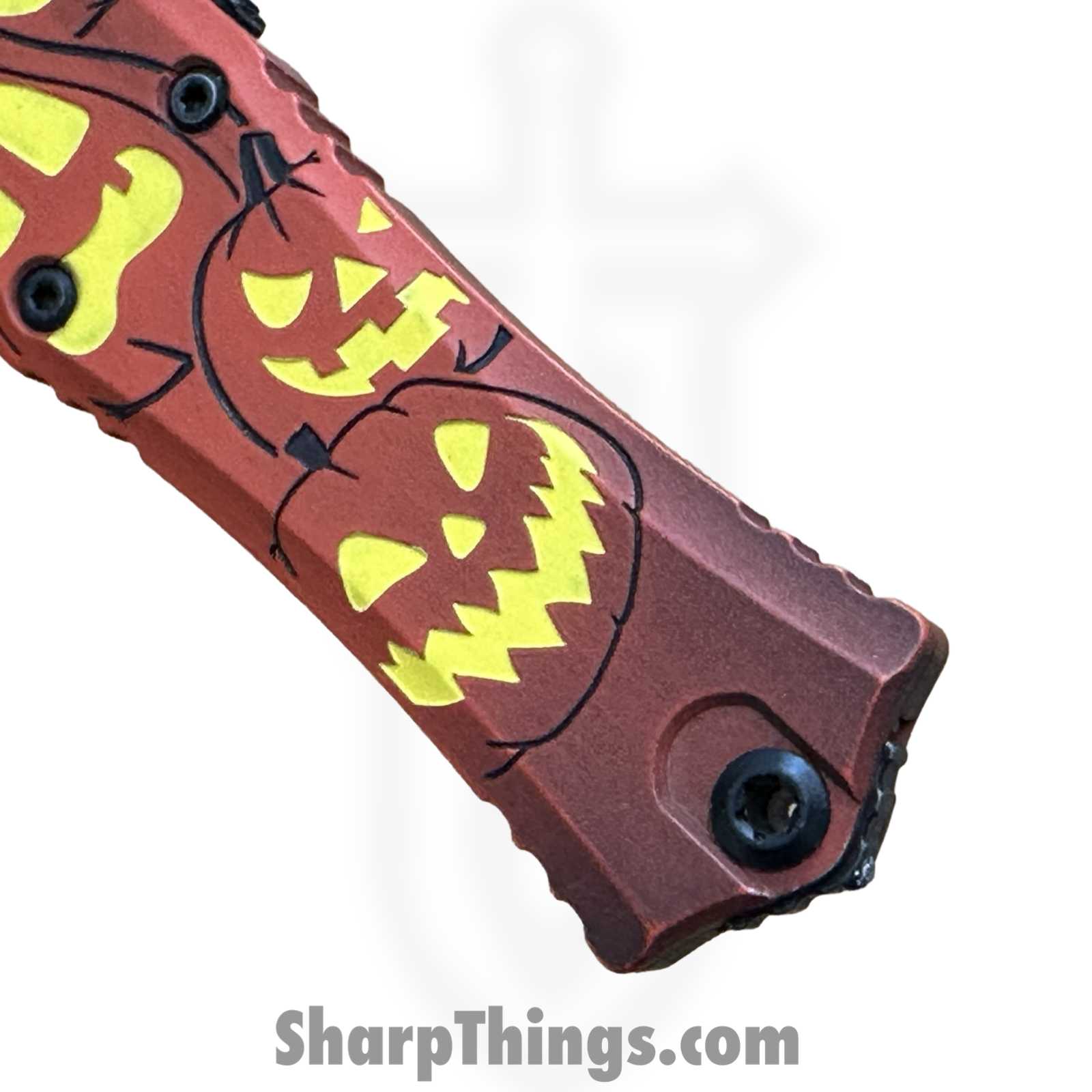 Microtech - 1702M-1HWJLS - Hera II Mini - Signature Series - OTF Auto - Jack-O-Lantern - M390MK Apocalyptic Dagger - Orange - Image 6