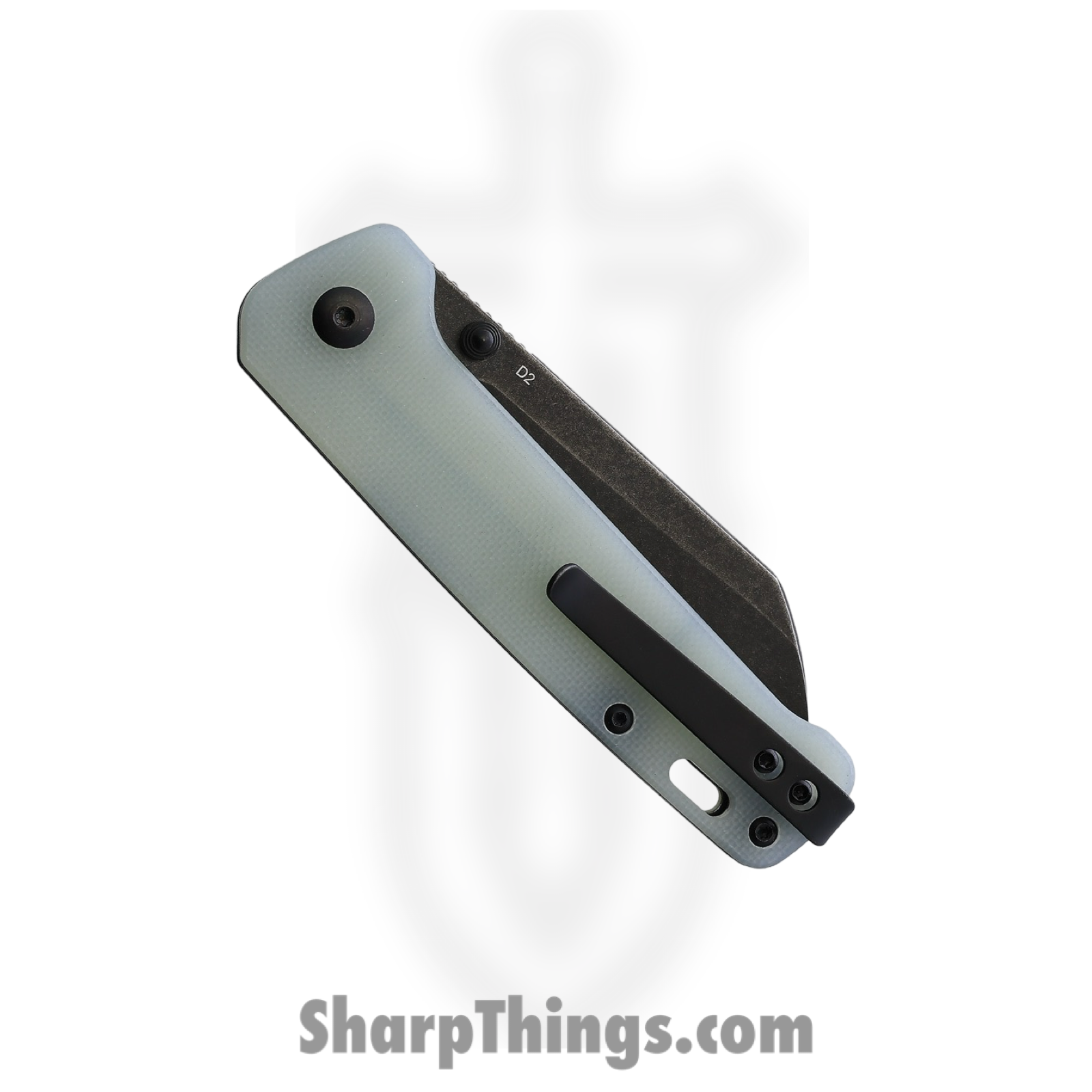 QSP - QS130W - Penguin - Folding Knife - D2 Black Stonewash Sheepsfoot - G10 - Jade - Image 4