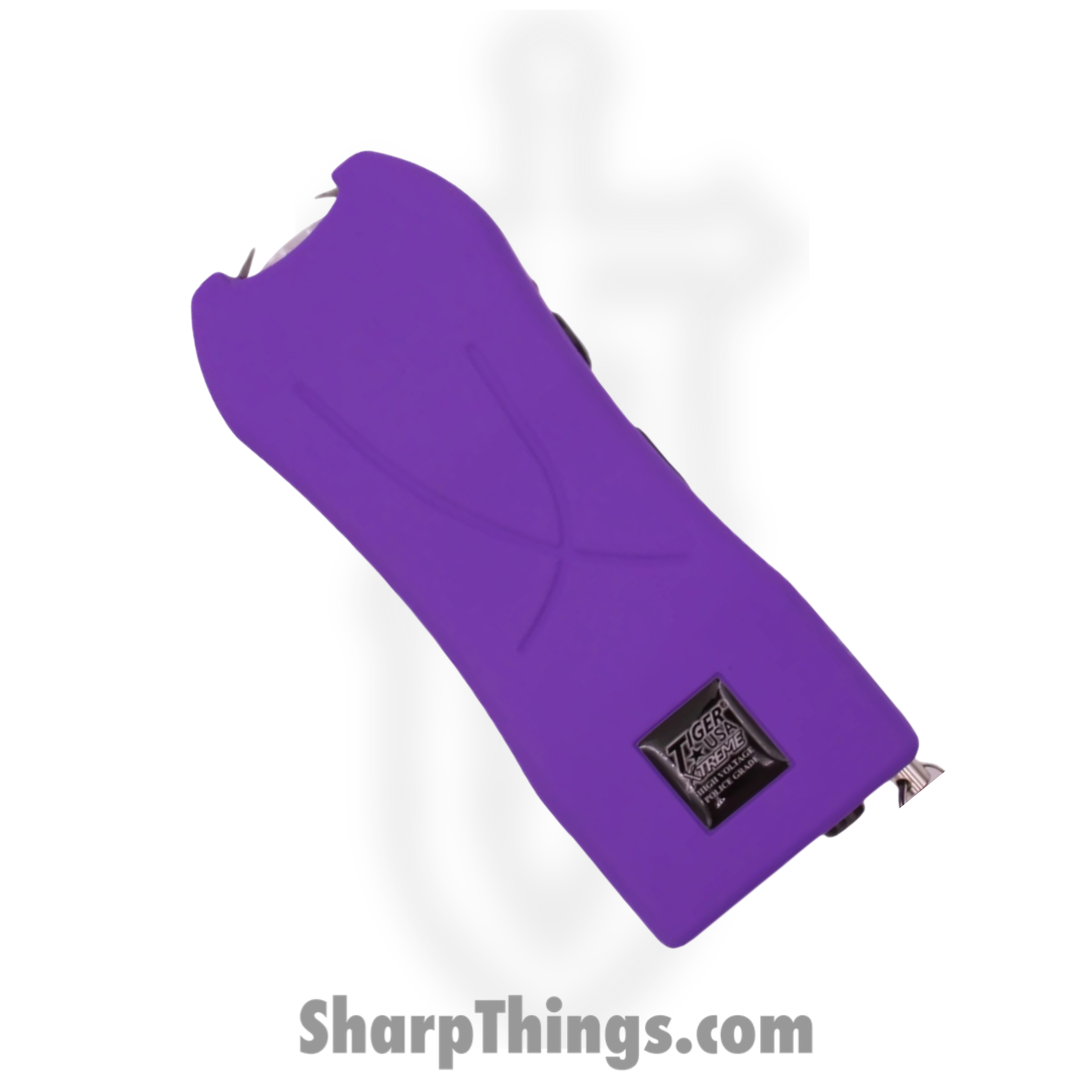 Tiger USA - TD-398-PP - 125 Million Jacquard Stun Gun Flashlight 200 Lumens - Plastic - Purple - Image 4
