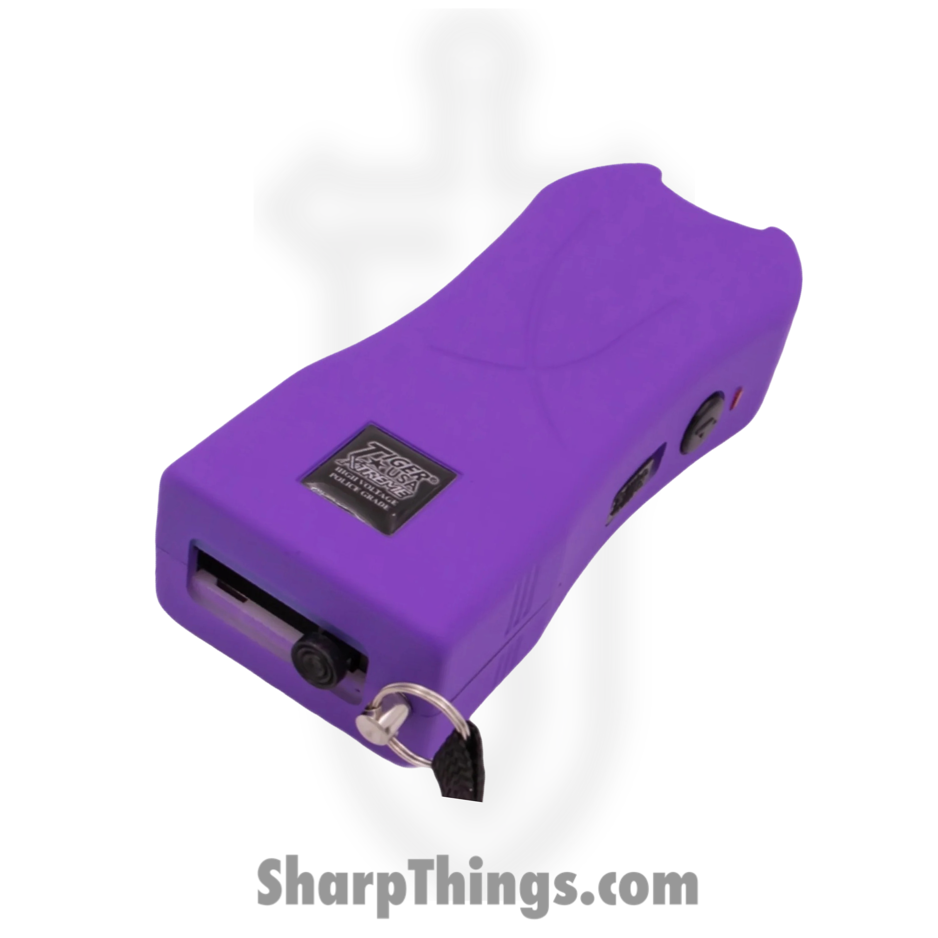 Tiger USA - TD-398-PP - 125 Million Jacquard Stun Gun Flashlight 200 Lumens - Plastic - Purple - Image 5