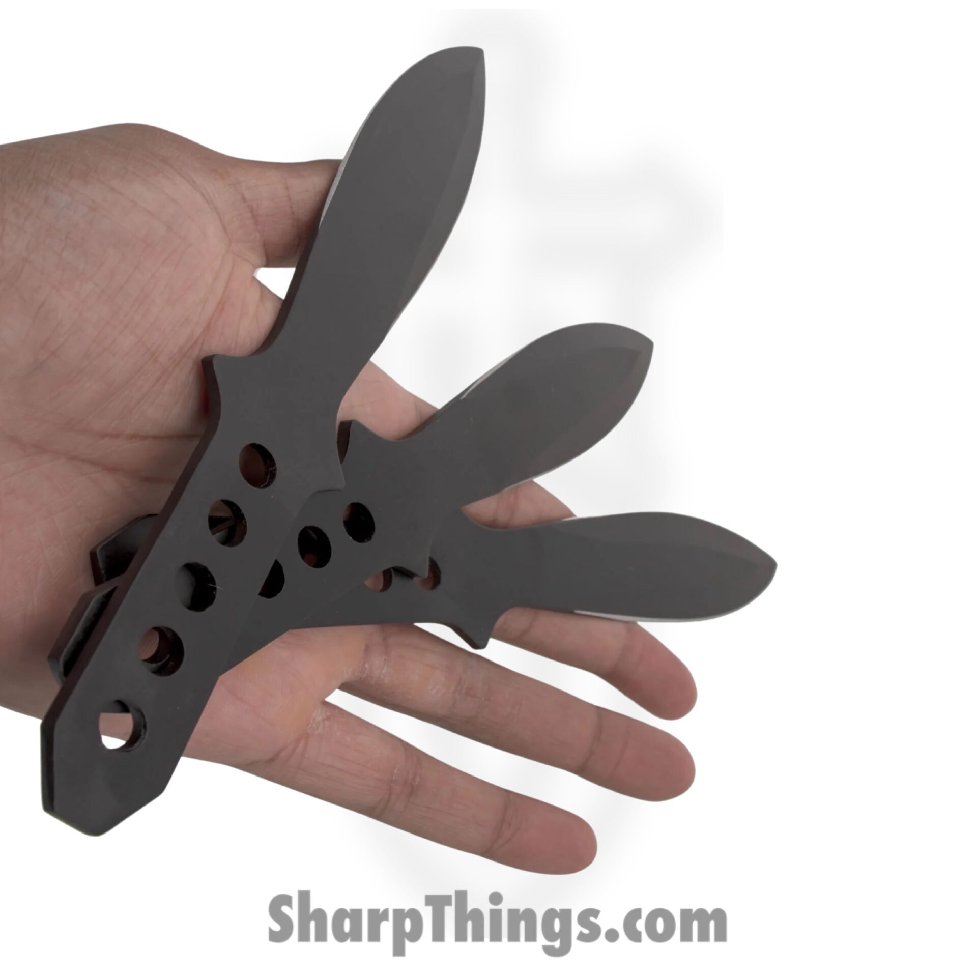 Tiger Throwers - TK-40-8-6 - 6 Piece 8.5 inch Throwing Knife Set - Fixed Blade Knife - German Surgical Steel Black Dagger - Steel - Black - Image 2