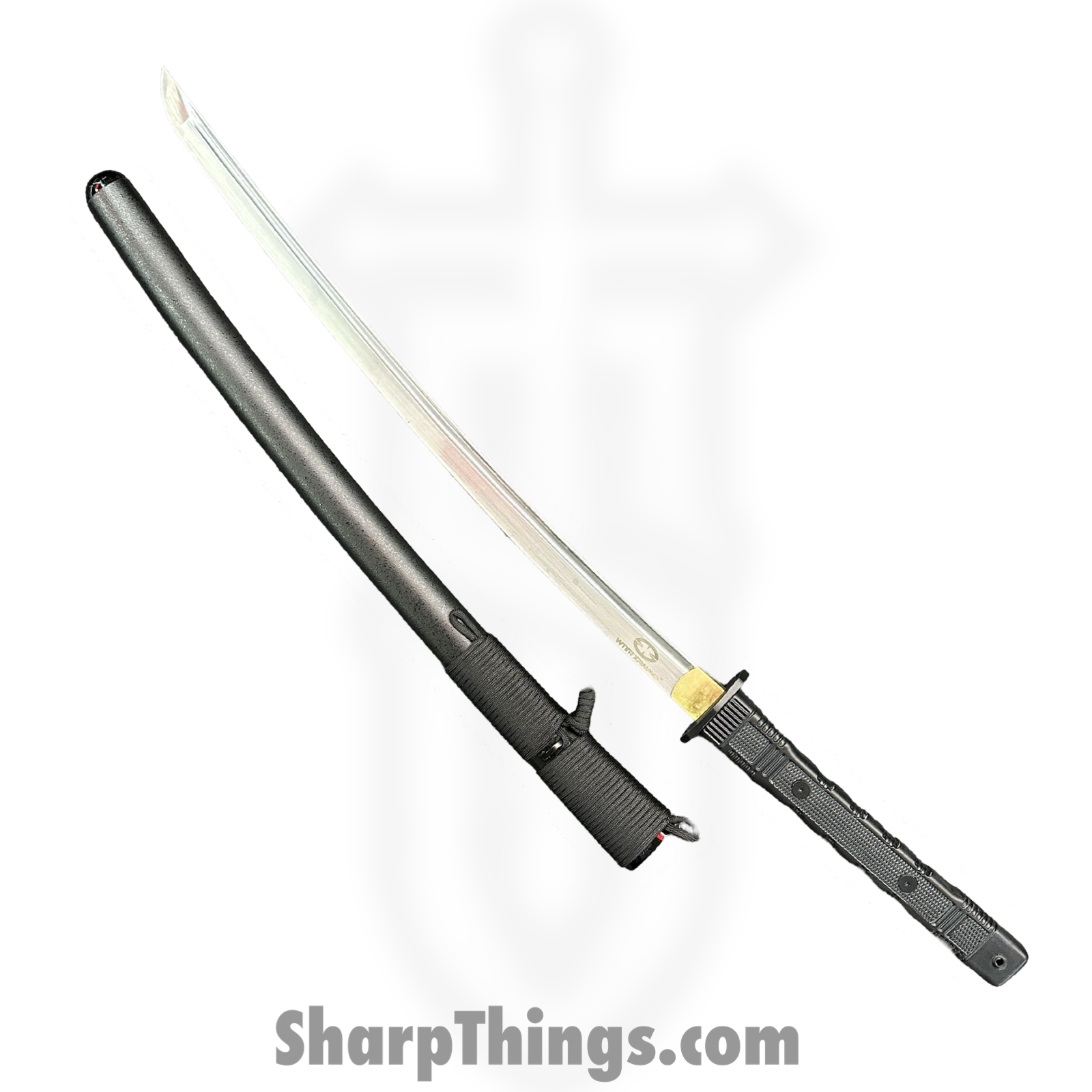 WithArmour - WAR038BK - Katana - Fixed Blade Knife - 1065 Carbon Steel - Polymer - Black