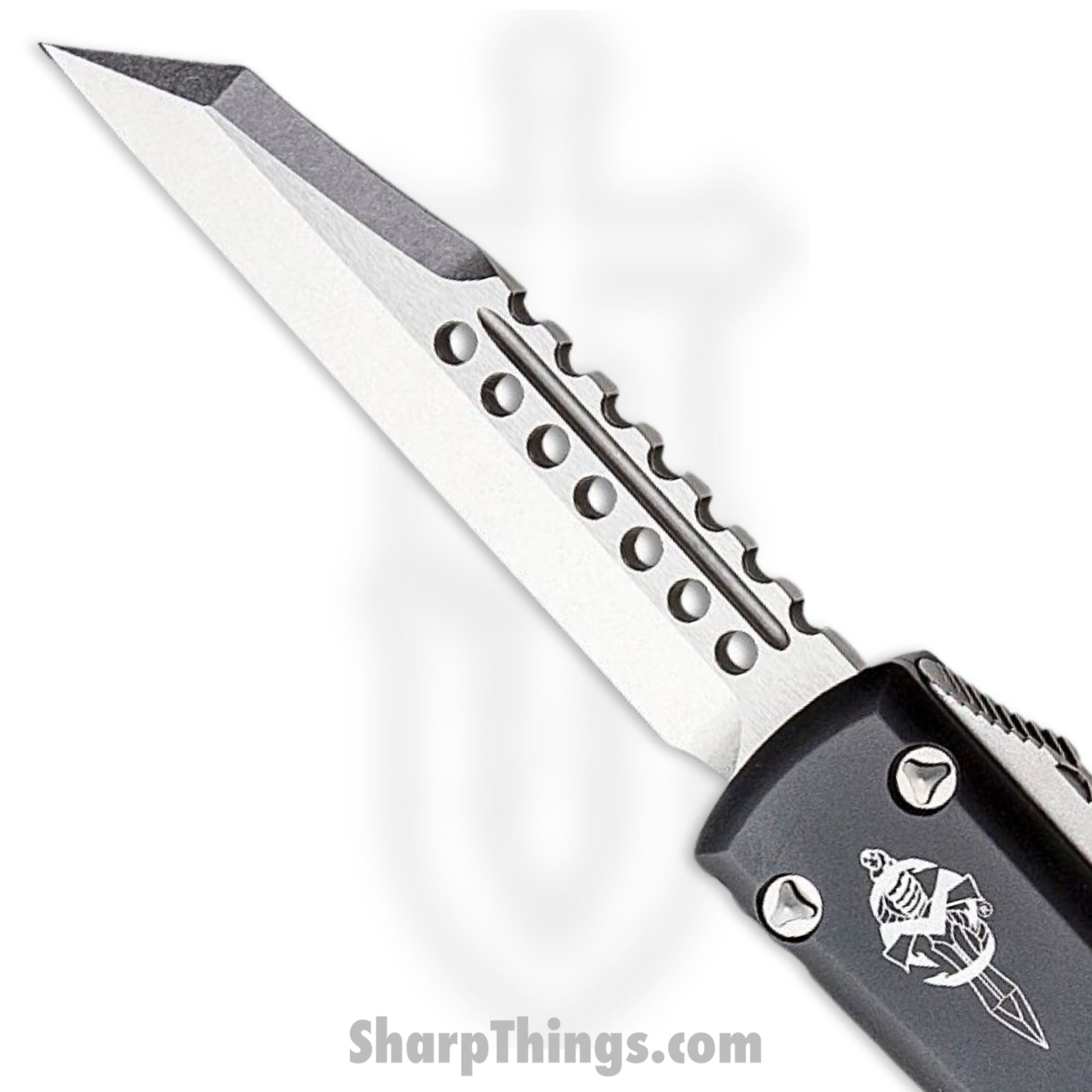 Microtech - 119W-10S - Ultratech Signature Series - OTF Auto - Elmax, M390, 204P Stonewash Warhound - 6061-T6 Aluminum - Black - Image 4