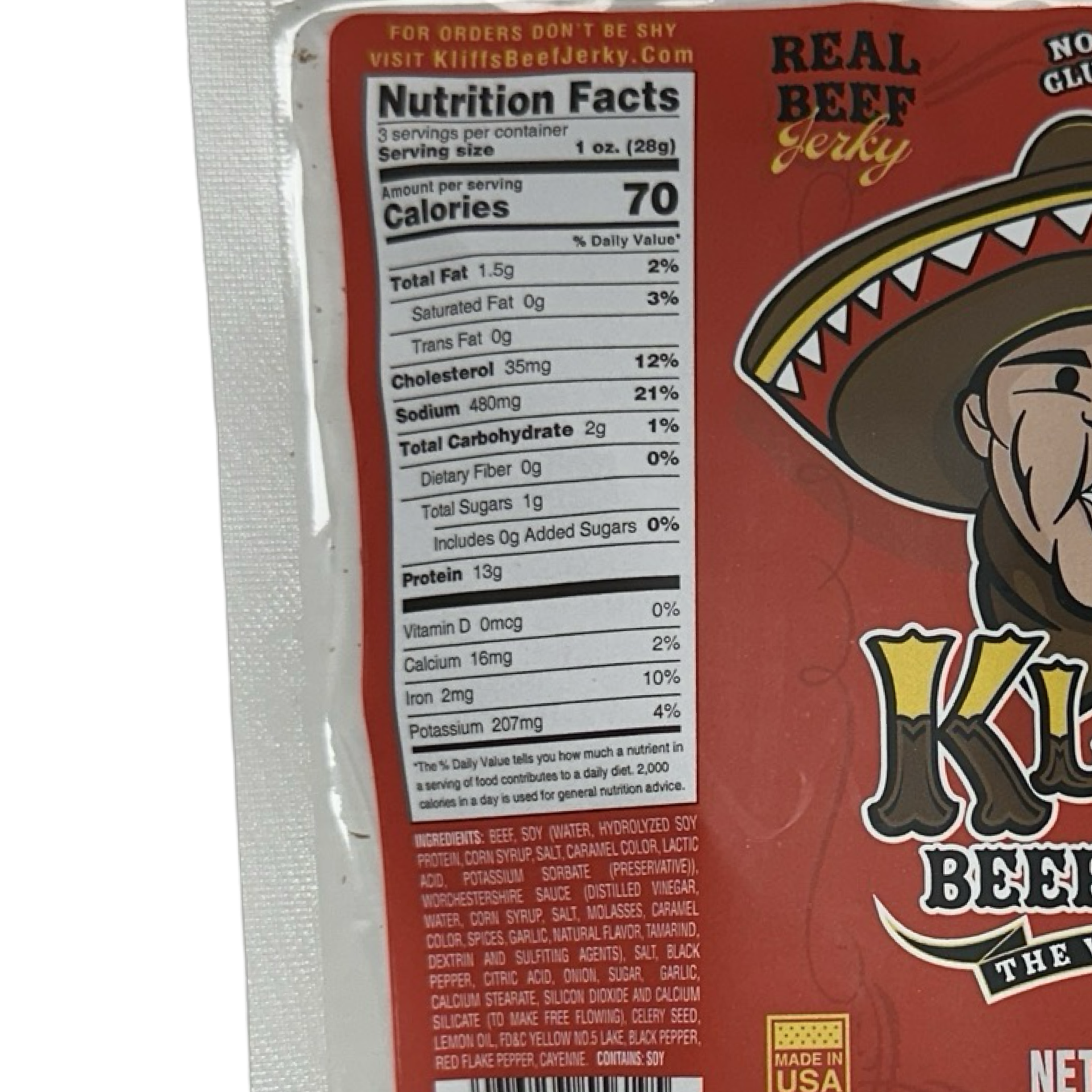 Kliff's - KBJ-HOTT - Hot Beef Jerky - 3oz - Image 3