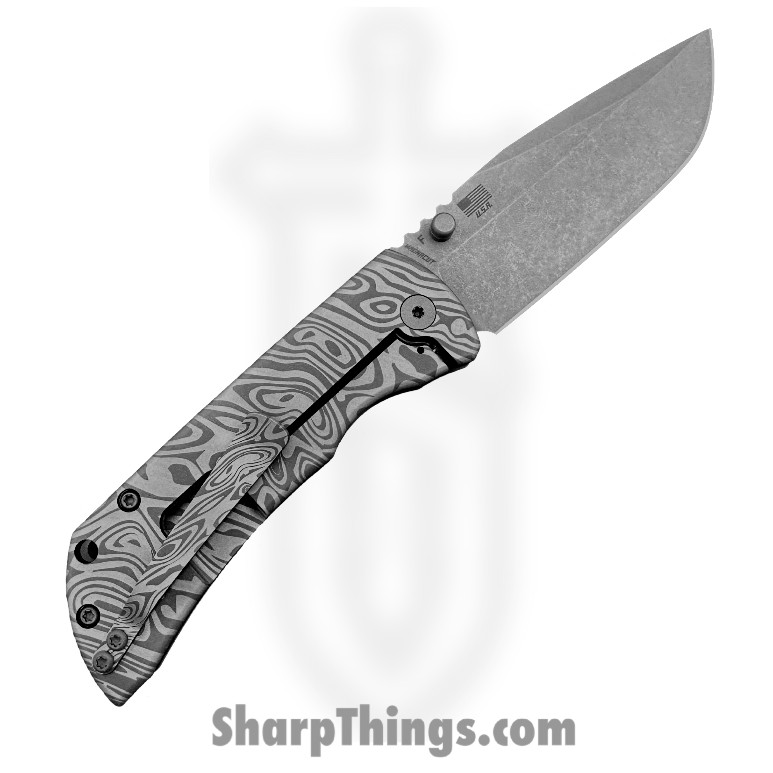 McNees - MAC23.5Beskar - MAC 2 3.5 - Folding Knife - CPM MagnaCut Stonewash Clip Point - Titanium - Beskar - Image 2