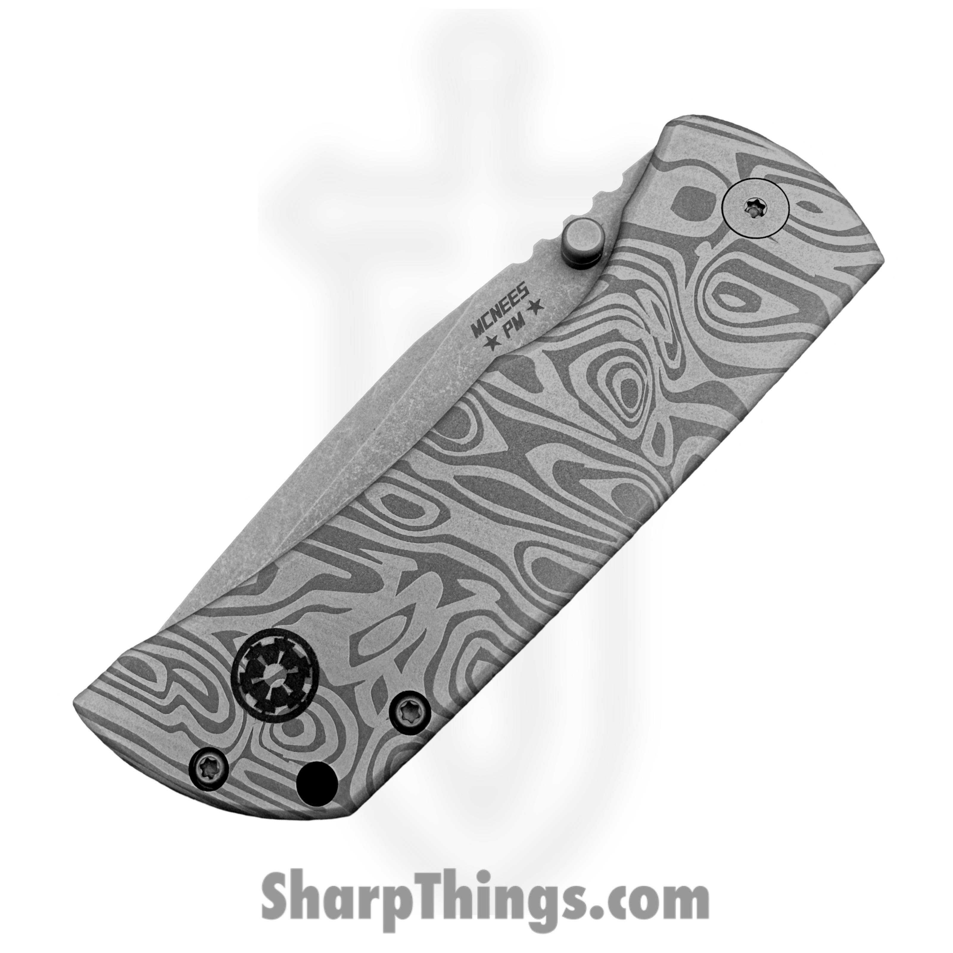 McNees - MAC23.5Beskar - MAC 2 3.5 - Folding Knife - CPM MagnaCut Stonewash Clip Point - Titanium - Beskar - Image 4