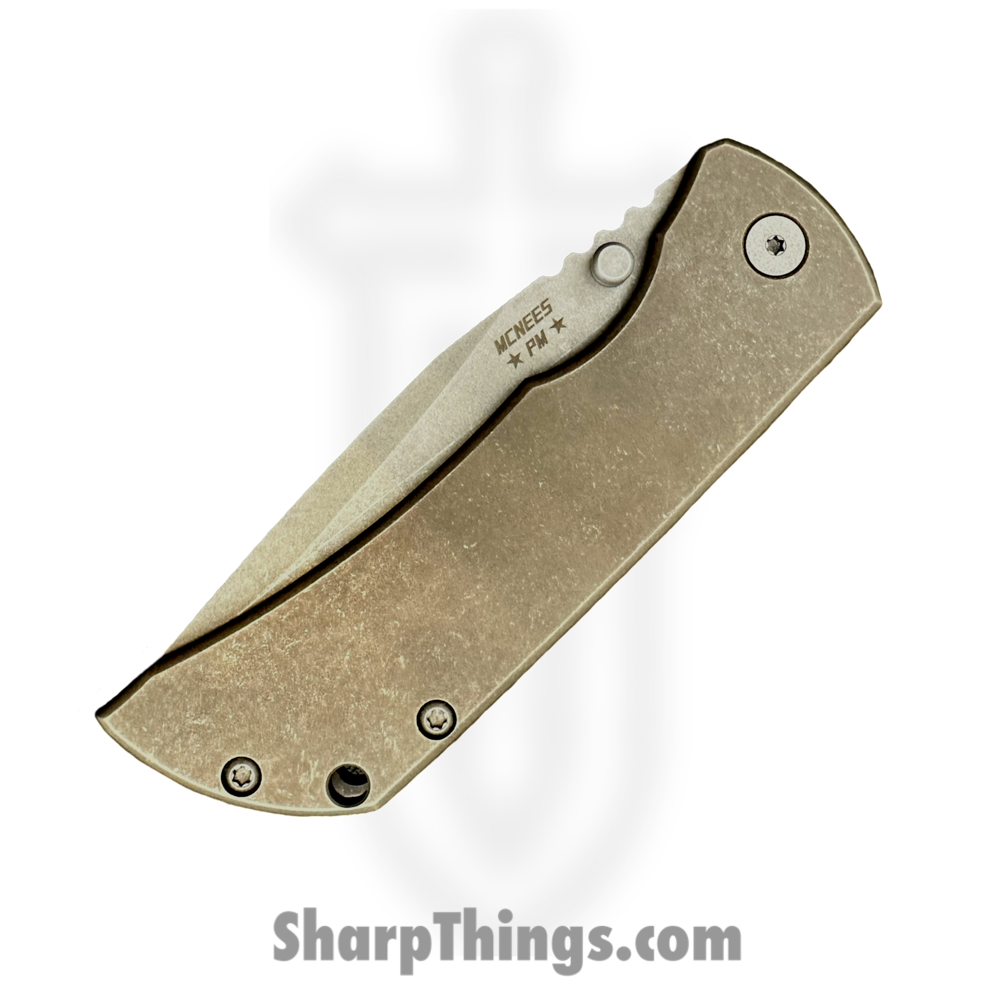 McNees - MAC23.5AtmBz - MAC 2 3.5 - Folding Knife - CPM MagnaCut Stonewash Clip Point - Titanium - Atomic Bronze - Image 5