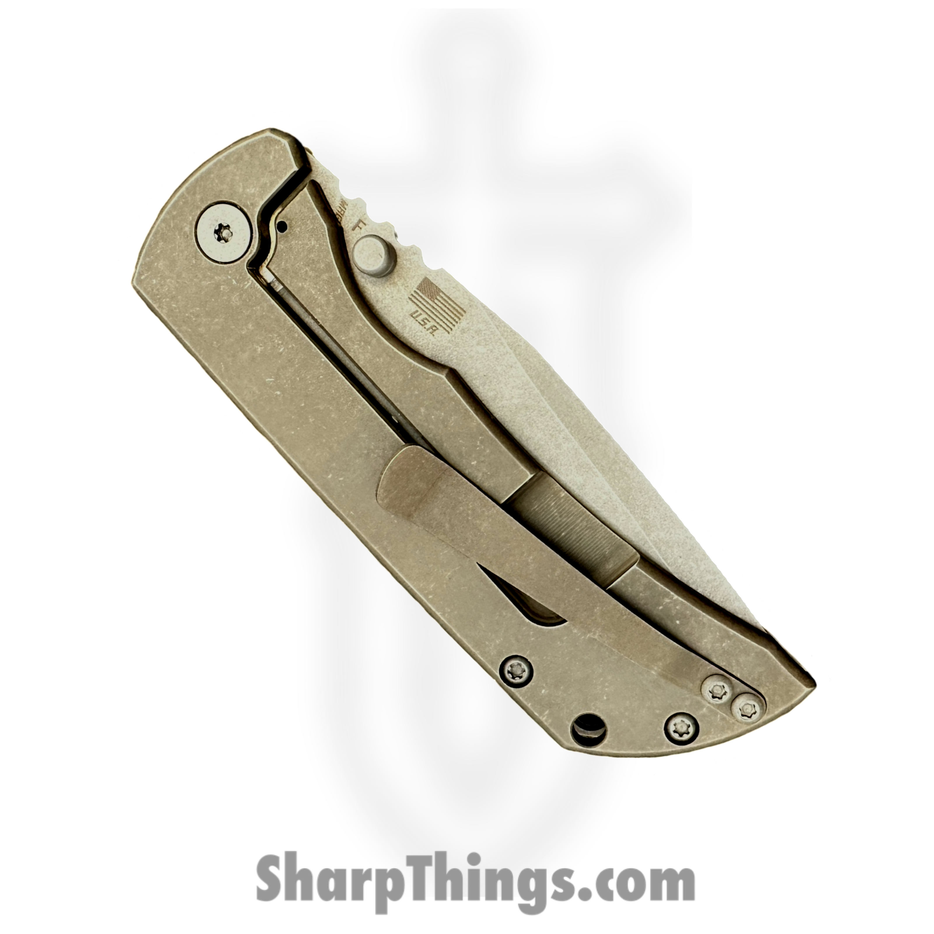 McNees - MAC23.5AtmBz - MAC 2 3.5 - Folding Knife - CPM MagnaCut Stonewash Clip Point - Titanium - Atomic Bronze - Image 4