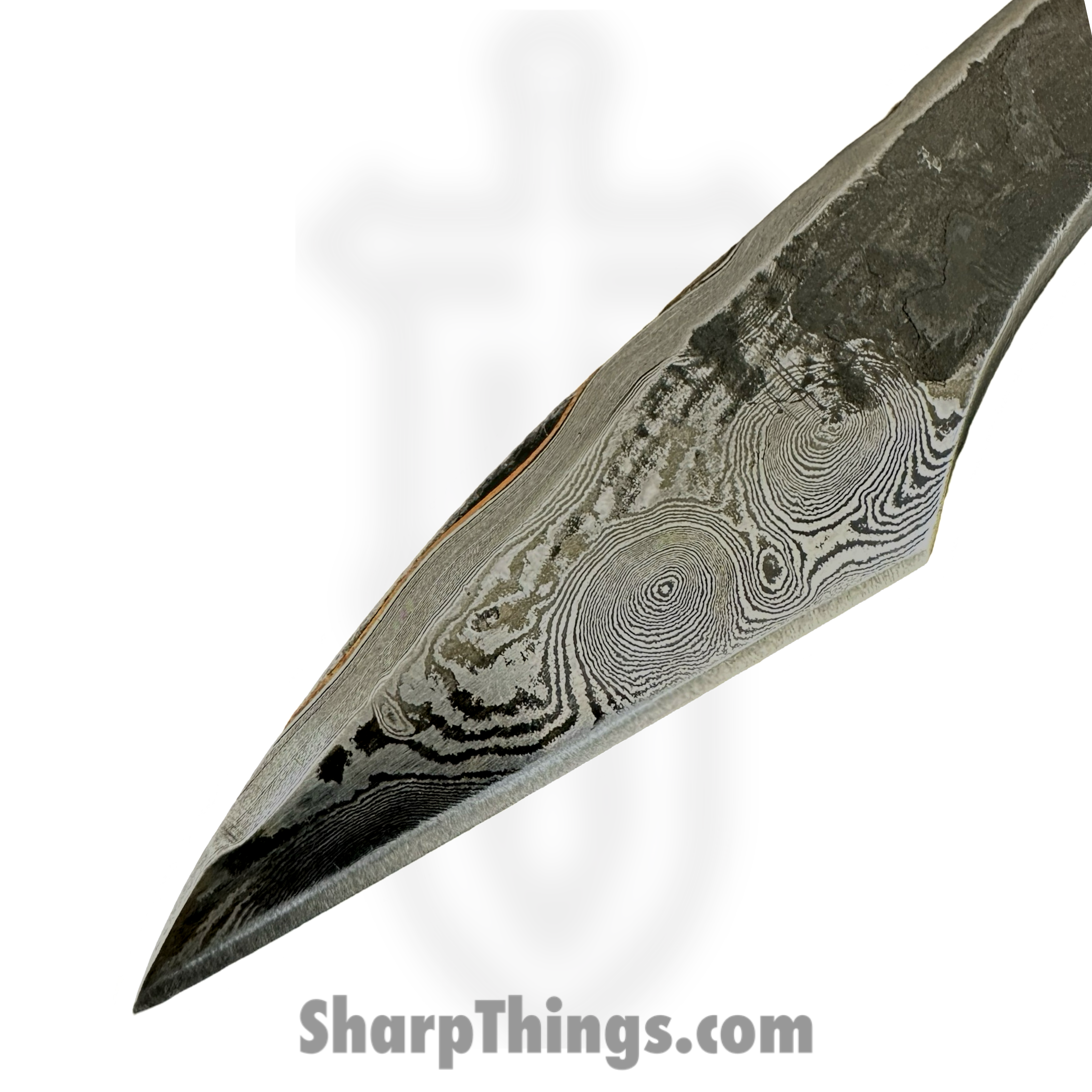 Royalty Rings Co. - RRC-Selene-1 - Selene - Fixed Blade Knife - Baker Forge Damascus Kiridashi - Skeletonized - Natural - Image 2