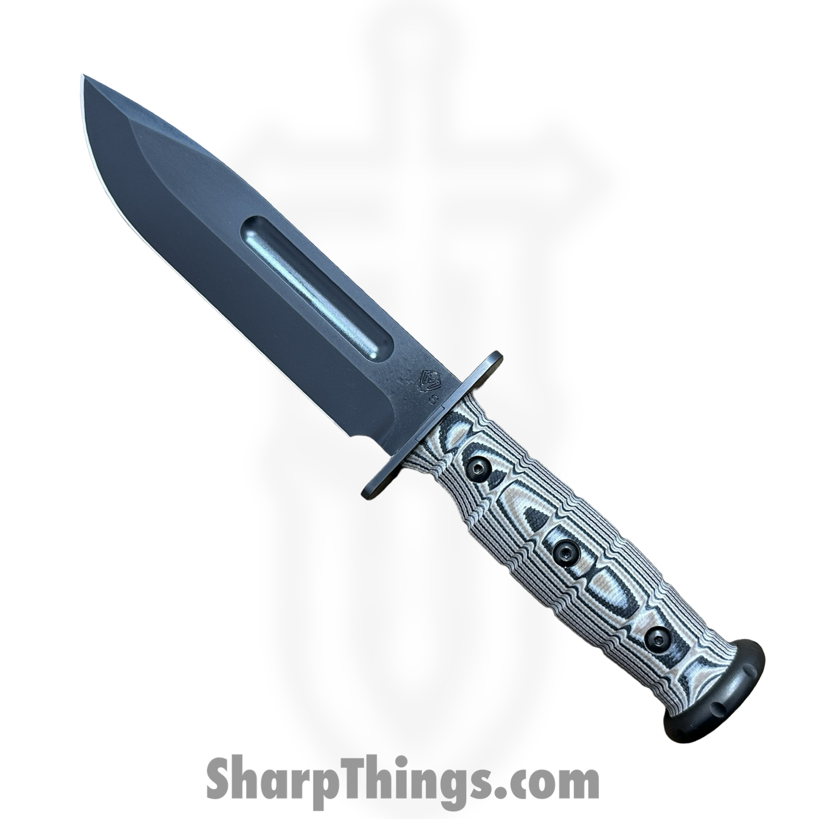 Medford Knife and Tool - MK103SPQ-12LE-SPQ3-Q4 - USMC Fighter - Fixed Blade Knife - S35VN Coated Clip Point - Multi-Layered G10 - Multi