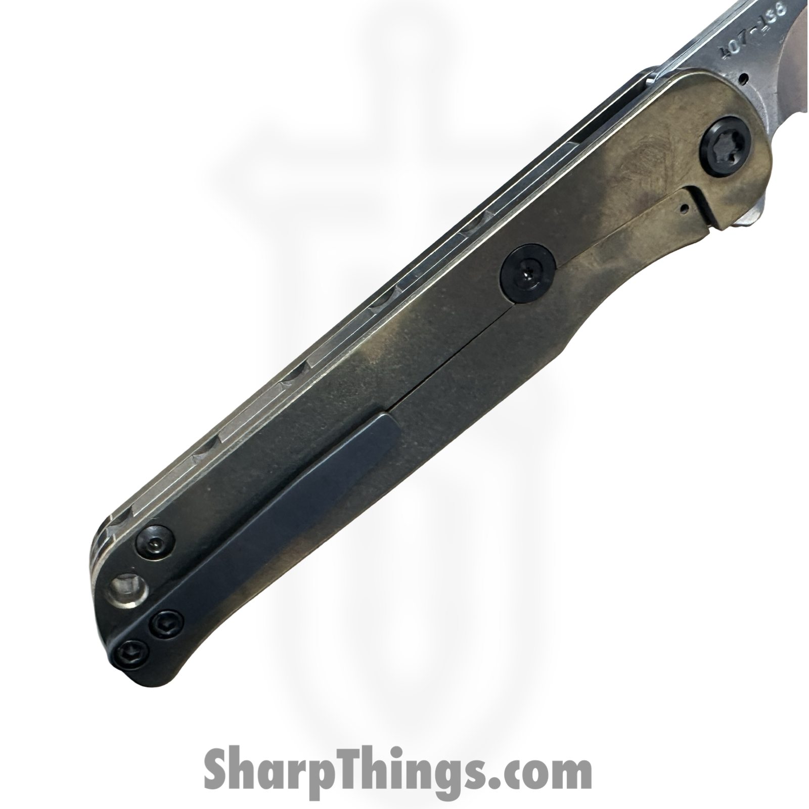 Medford Knife and Tool - MK2154TT-36A1-TPCP-Q4 - T-Bone - Folding Knife - S45VN Tumbled Tanto - "Safari" Titanium - Bronze - Image 6
