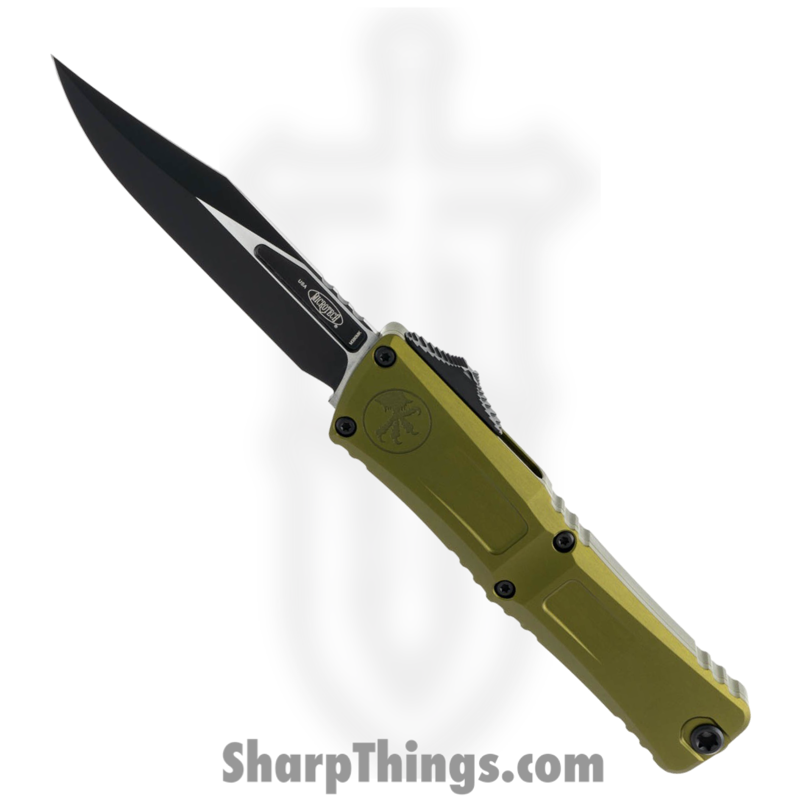 Microtech - 1146-1OD - Combat Troodon Gen III - OTF Auto - M390MK Coated Bowie - Aluminum - OD Green