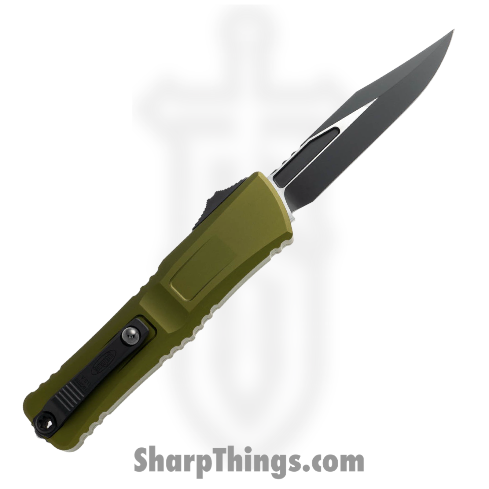 Microtech - 1146-1OD - Combat Troodon Gen III - OTF Auto - M390MK Coated Bowie - Aluminum - OD Green - Image 2