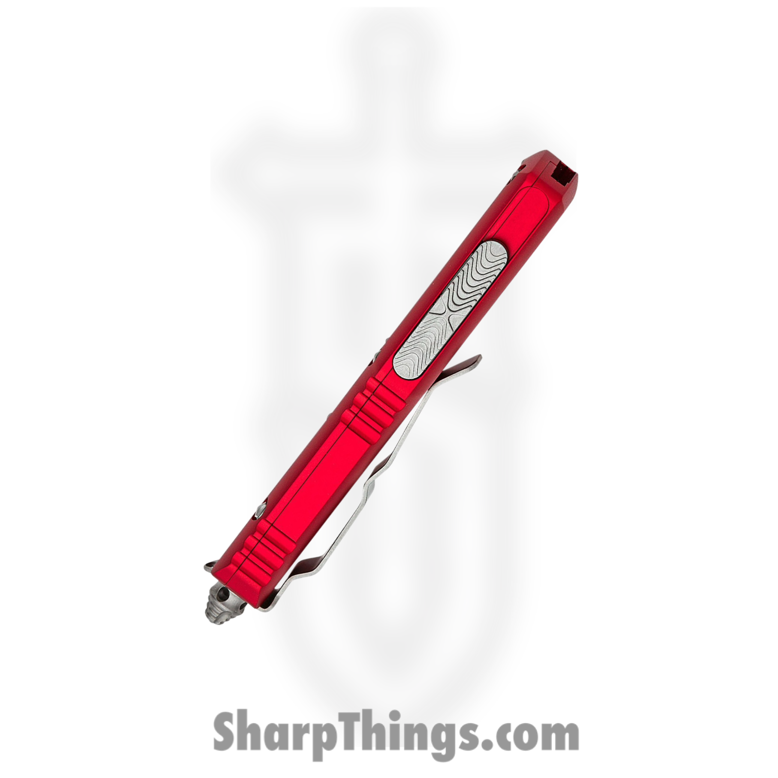 Microtech - 233-4RD - UTX-85 - OTF Auto - M390 Stonewash Tanto - 6061-T6 Aluminum - Red - Image 5