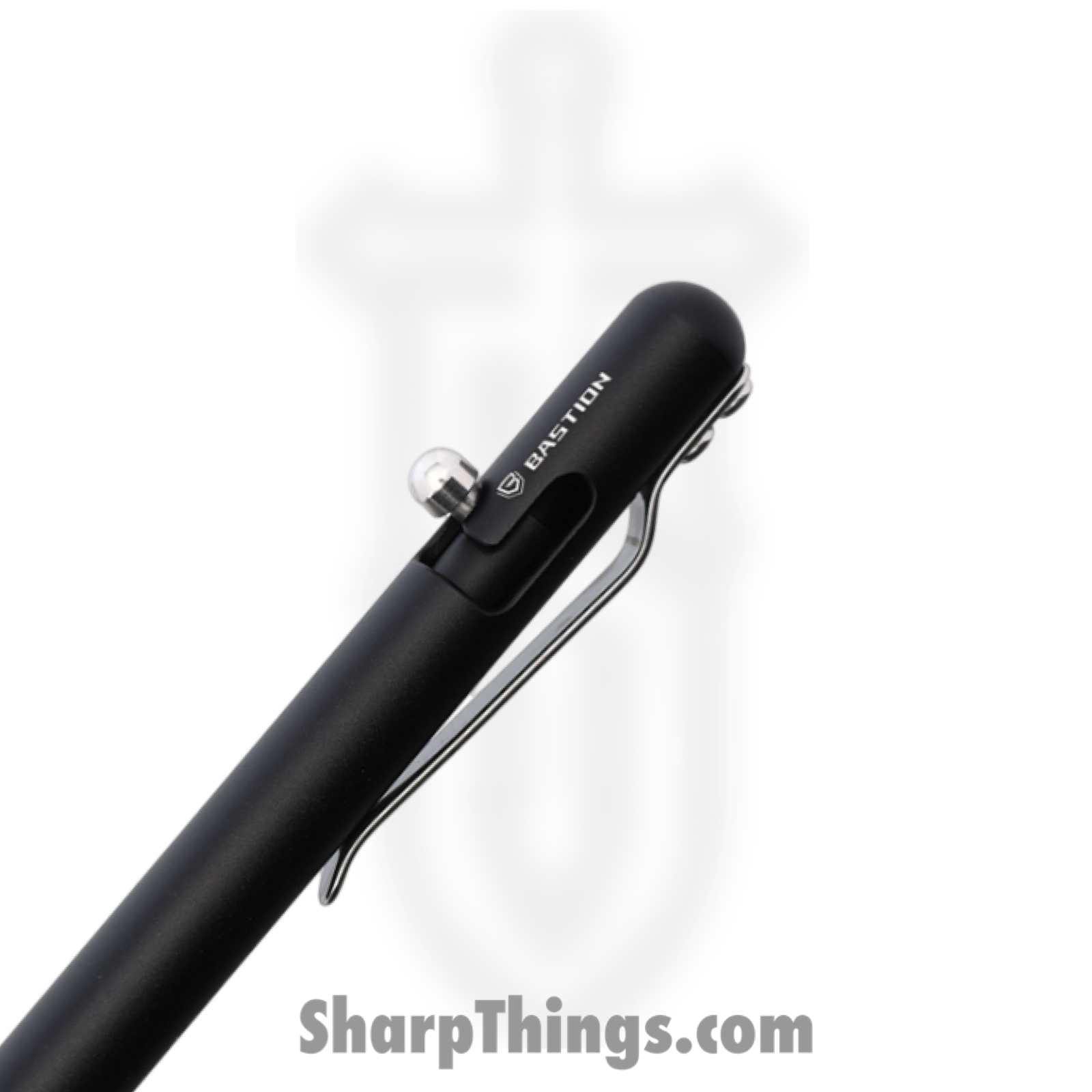 Bastion - BSTN256B - Slim Bolt Action Pen - Aluminum - Black - Image 2