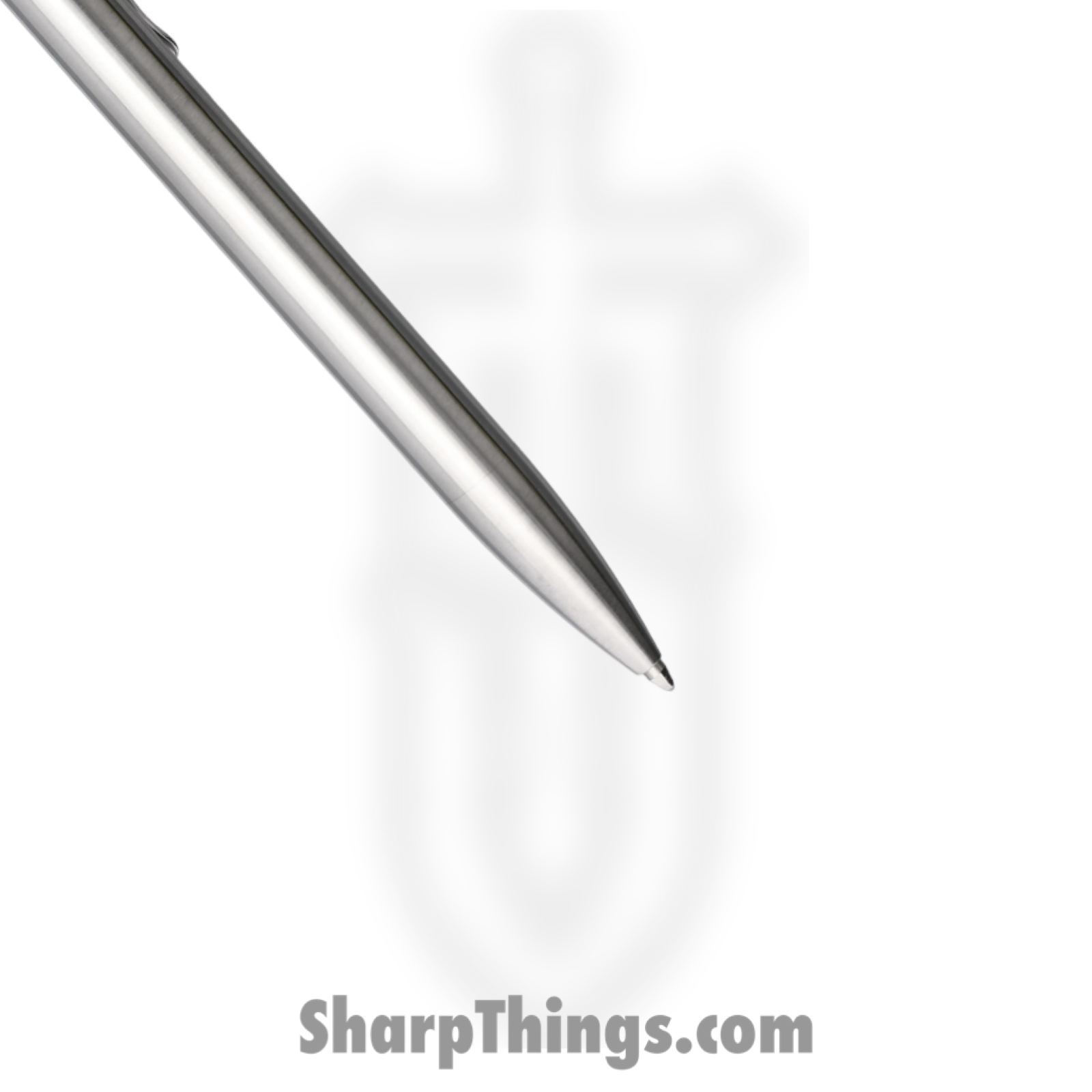Bastion - BSTN259 - Slim Bolt Action Pen - Stainless - Silver - Image 3