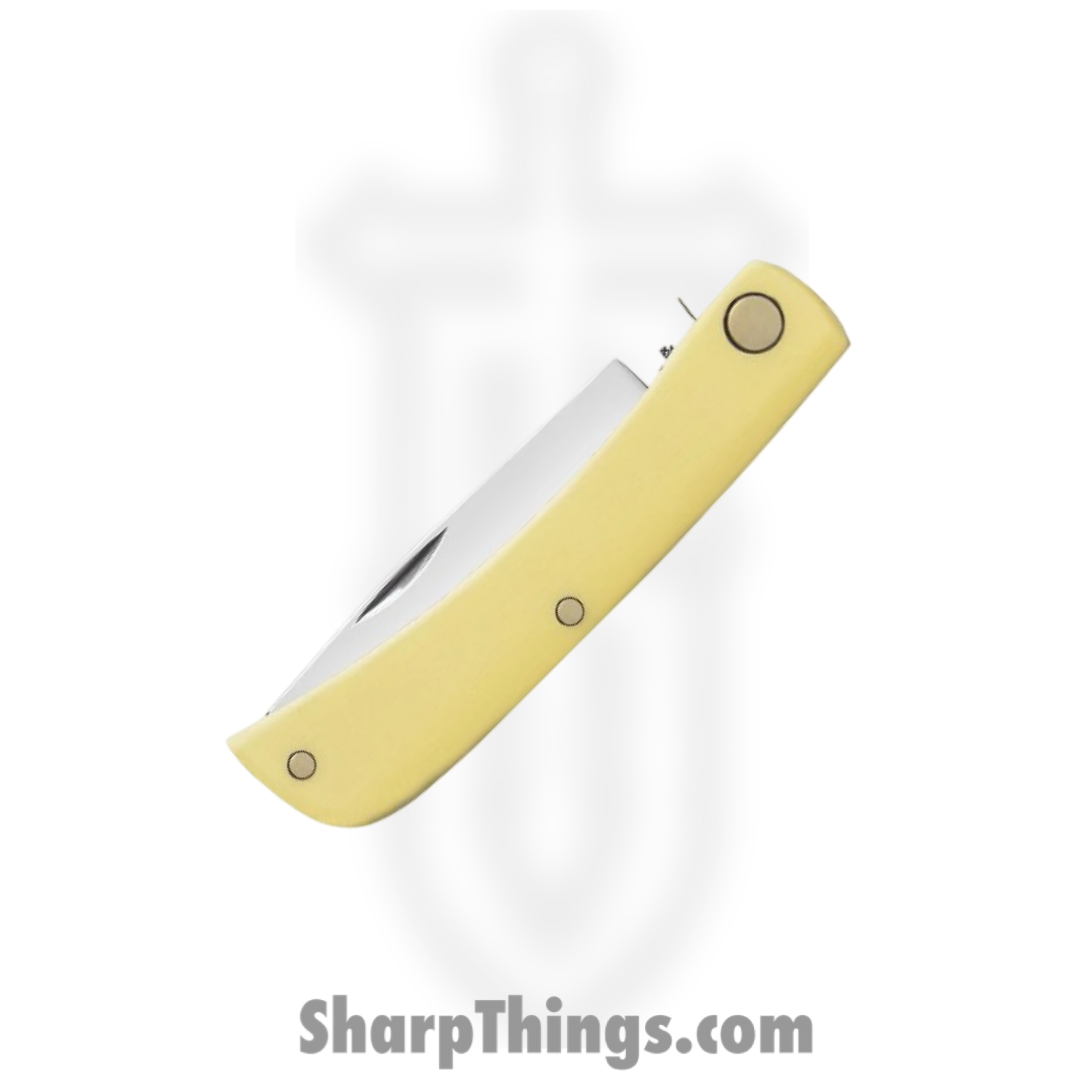 Case Cutlery - CA00032 - Sod Buster Jr - Folding Knife - Carbon Steel Polished Skinner - Synthetic - Yellow - Image 3