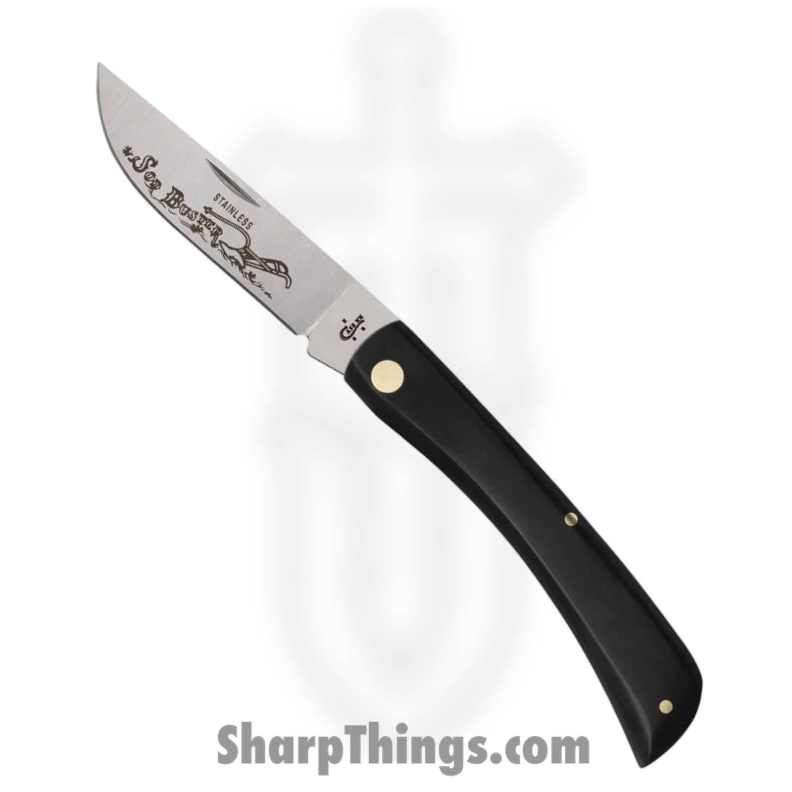 Case Cutlery - CA00092 - Sod Buster - Folding Knife - Tru-Sharp™ Stainless Natural Skinner - Synthetic - Black