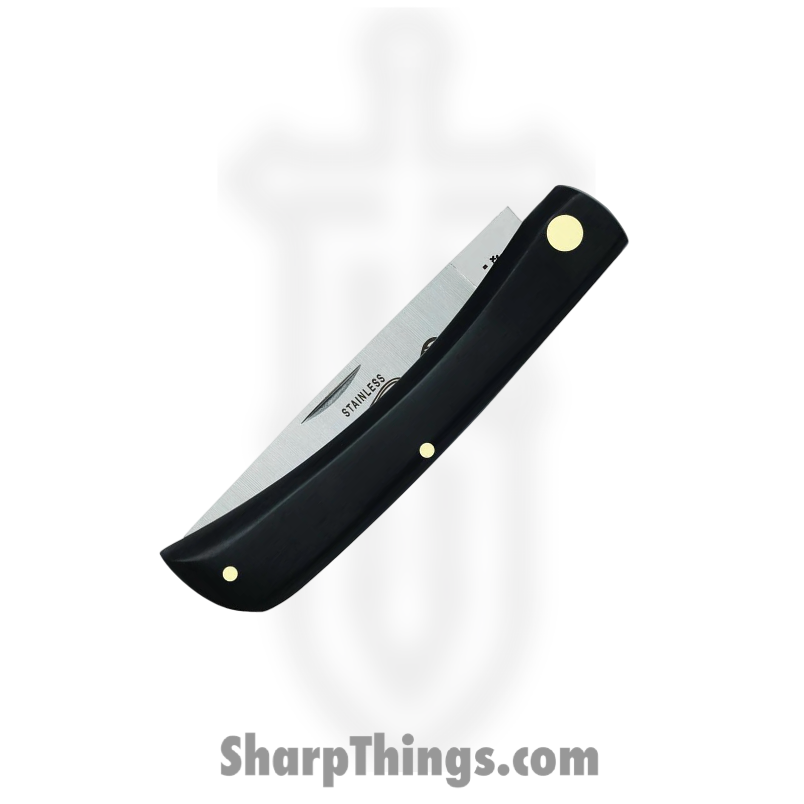 Case Cutlery - CA00092 - Sod Buster - Folding Knife - Tru-Sharp™ Stainless Natural Skinner - Synthetic - Black - Image 3