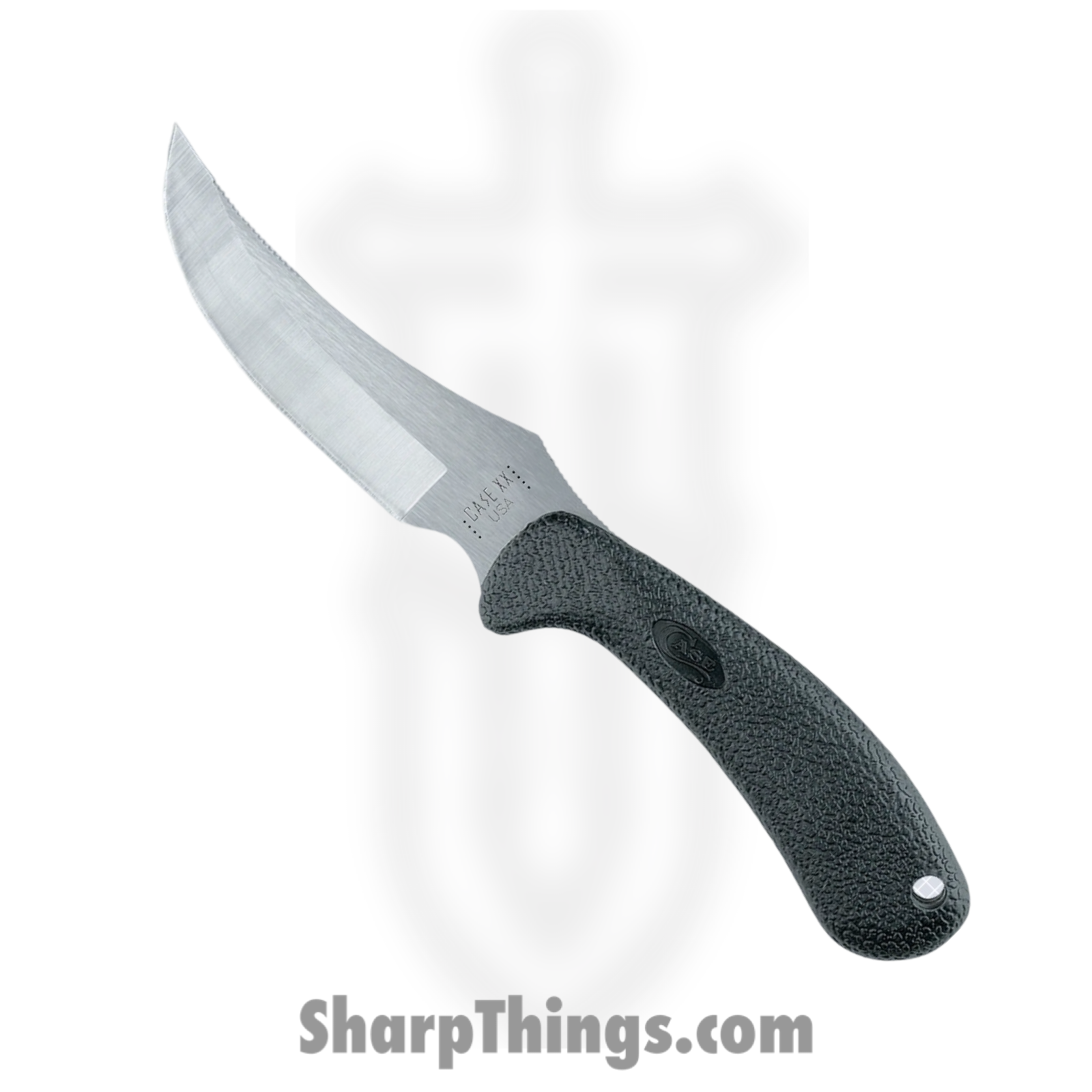 Case Cutlery - CA00362 - Ridgeback Hunter - Fixed Blade Knife - Tru-Sharp™ Stainless Satin Skinner - Synthetic - Black