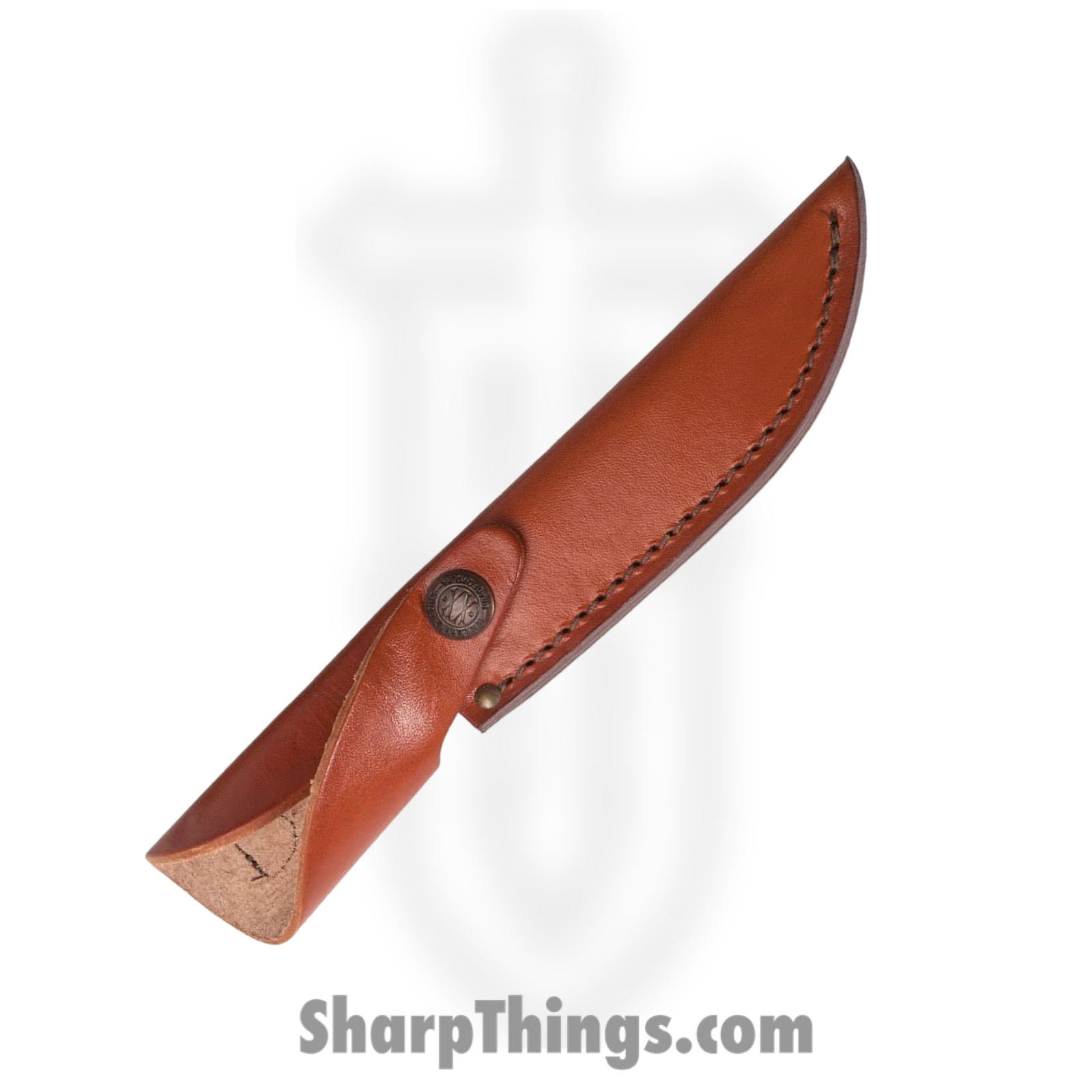 Case Cutlery - CA00381 - Hunter - Fixed Blade Knife - Tru-Sharp™ Stainless Polished Clip Point - Polished Leather - Brown - Image 2